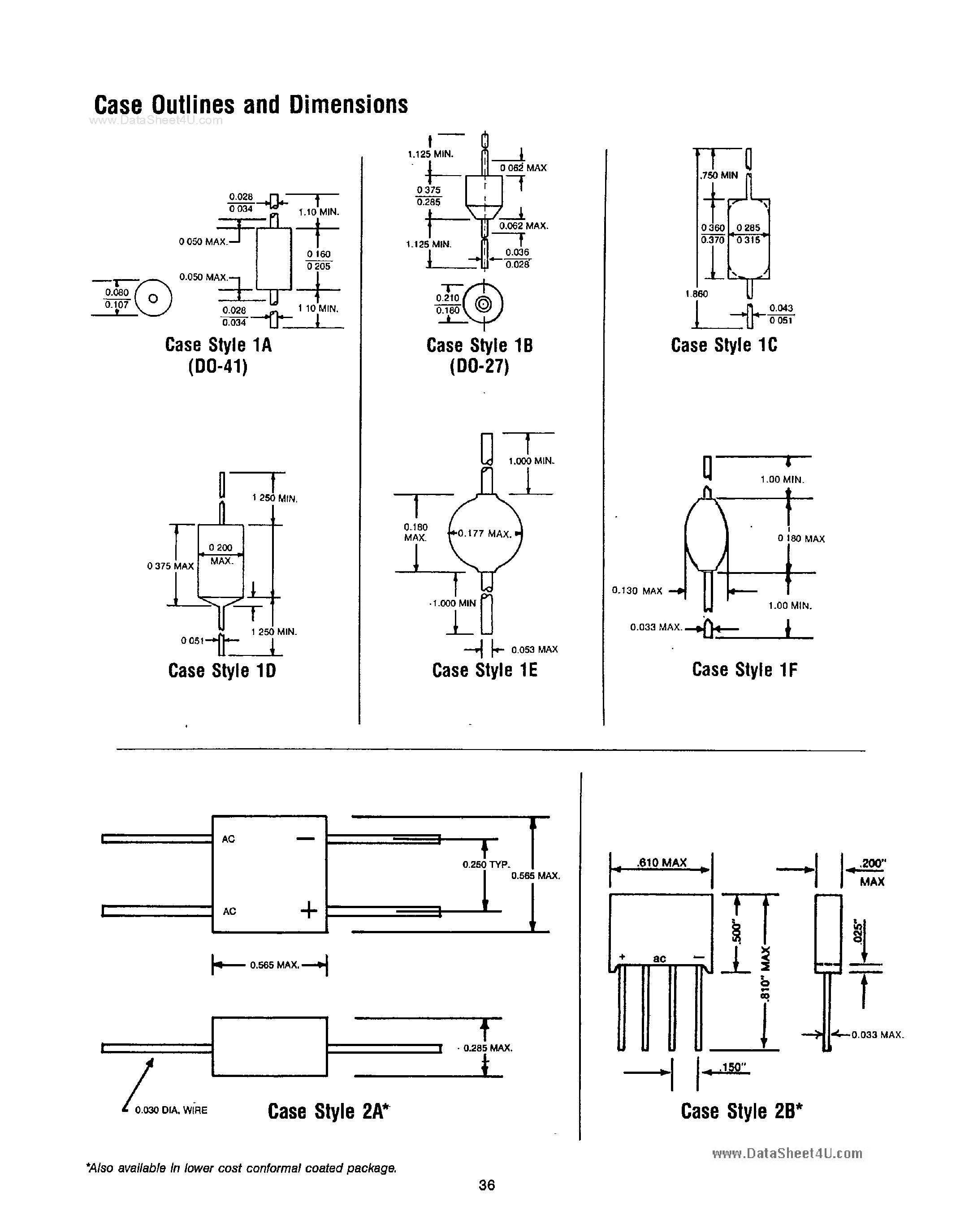 Datasheet NS2004 page 2 Datasheet NS2004 - Axial Lead Epoxy Rectifiers page 2