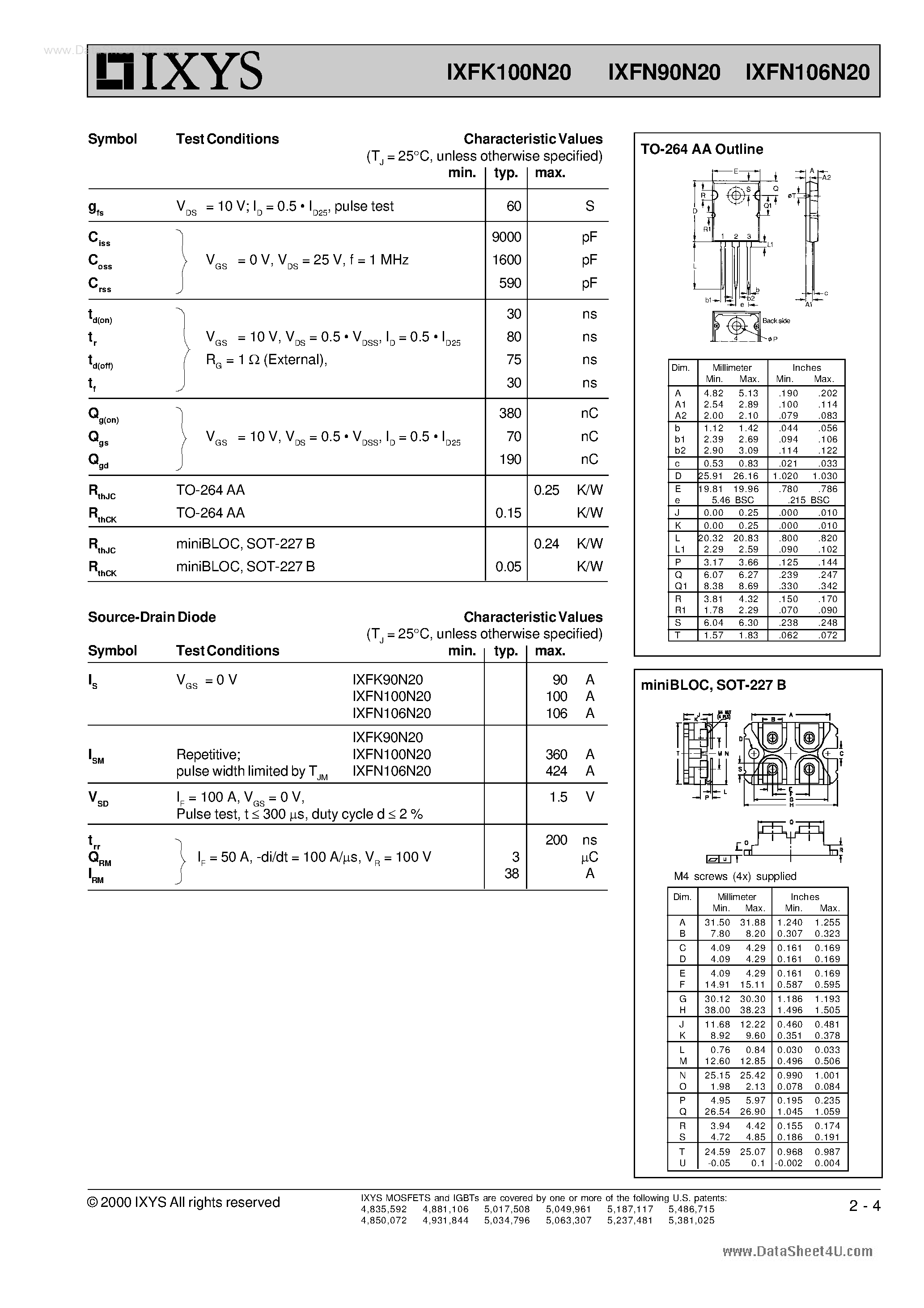 Даташит на микросхему 90N20 страница 2 Даташит 90N20 - N-channel Enhancement Mode Avalanche Rated страница 2