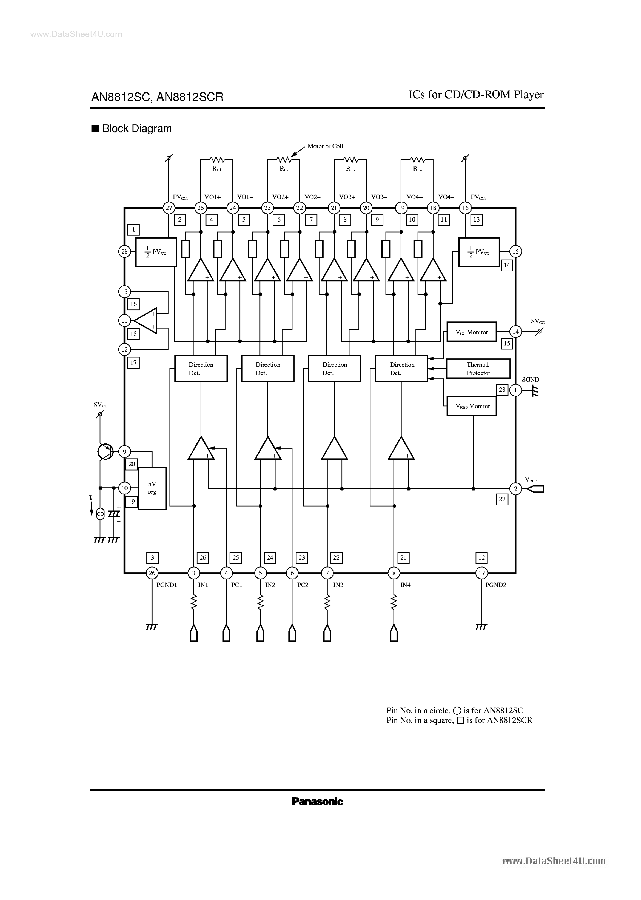 Datasheet AN8812SCR - 4 CH LINEAR DRIVER IC page 2