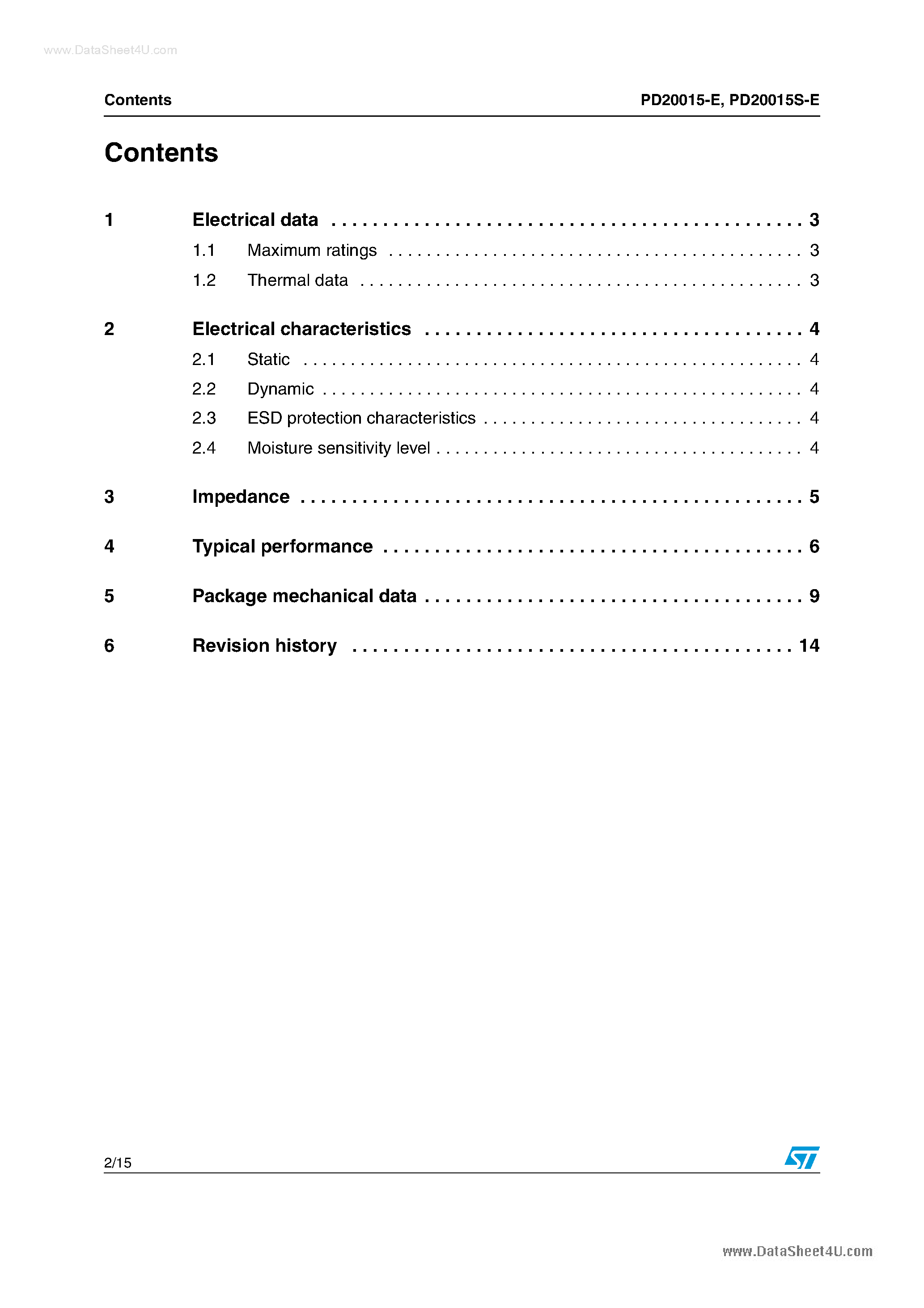 Даташит PD20015-E - Transistors страница 2