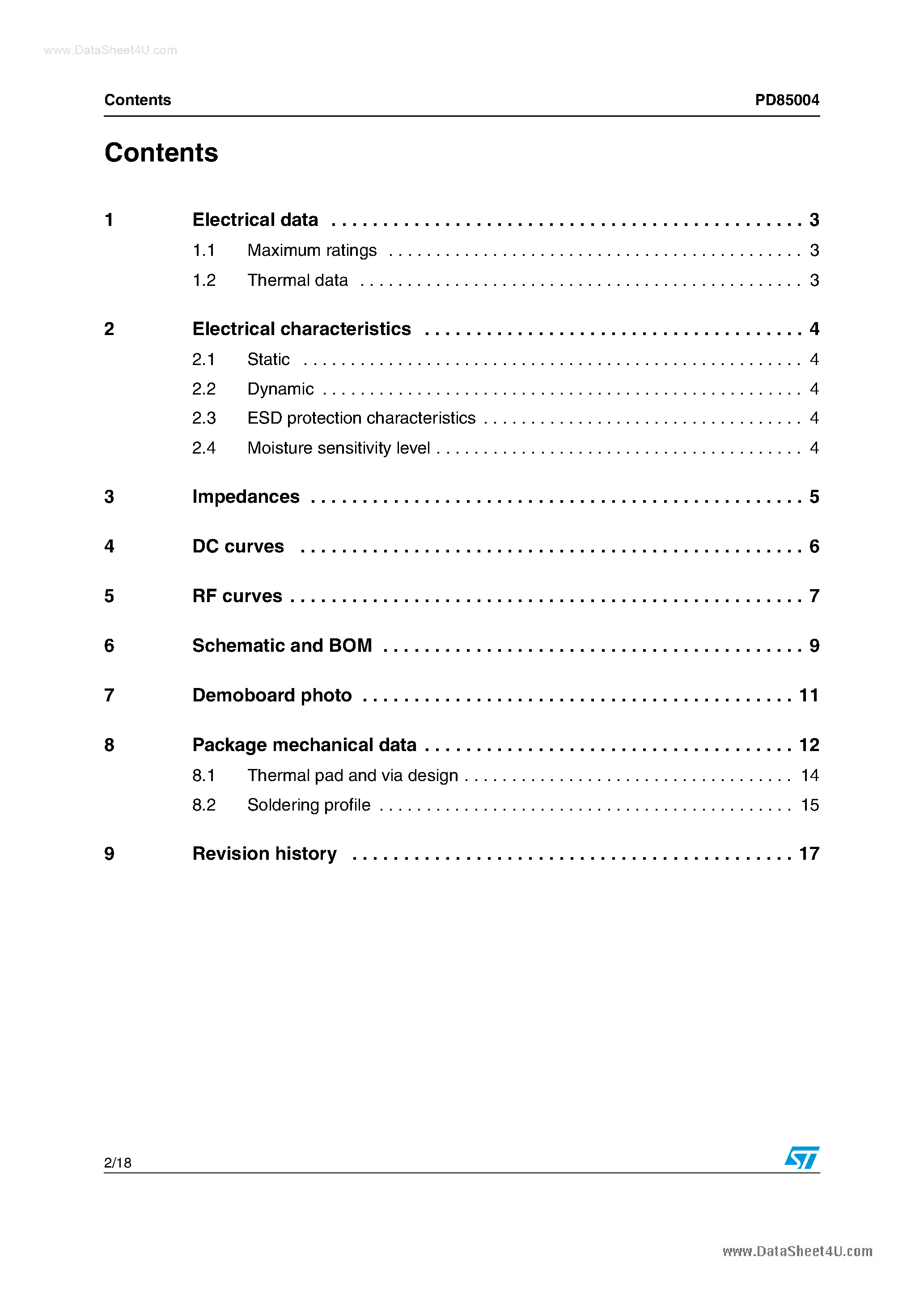 Datasheet PD85004 - Transistors page 2