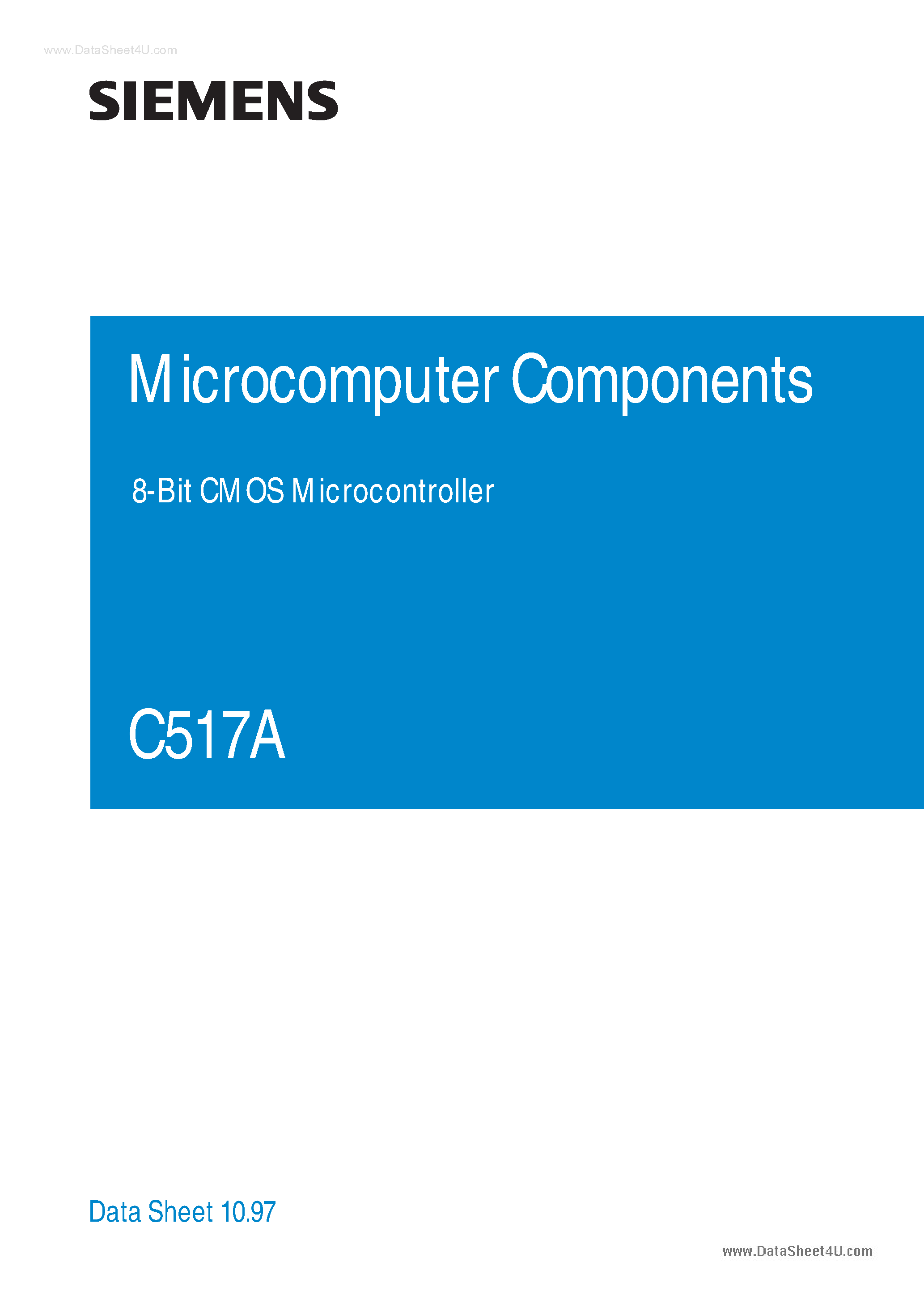Даташит на микросхему C517A страница 1 Даташит C517A - 8-Bit CMOS Microcontroller страница 1