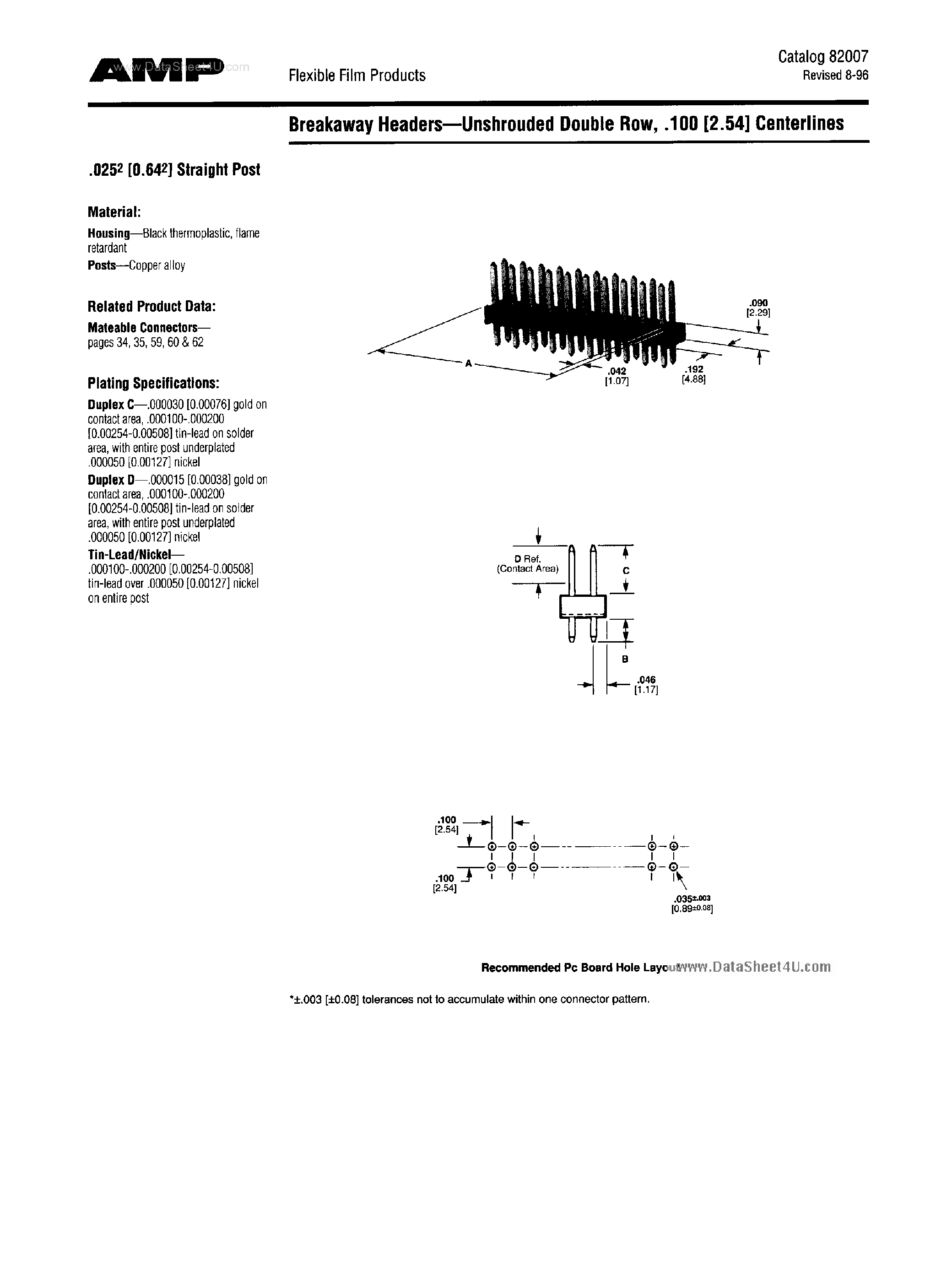 Datasheet 103186-1 - Headers page 1