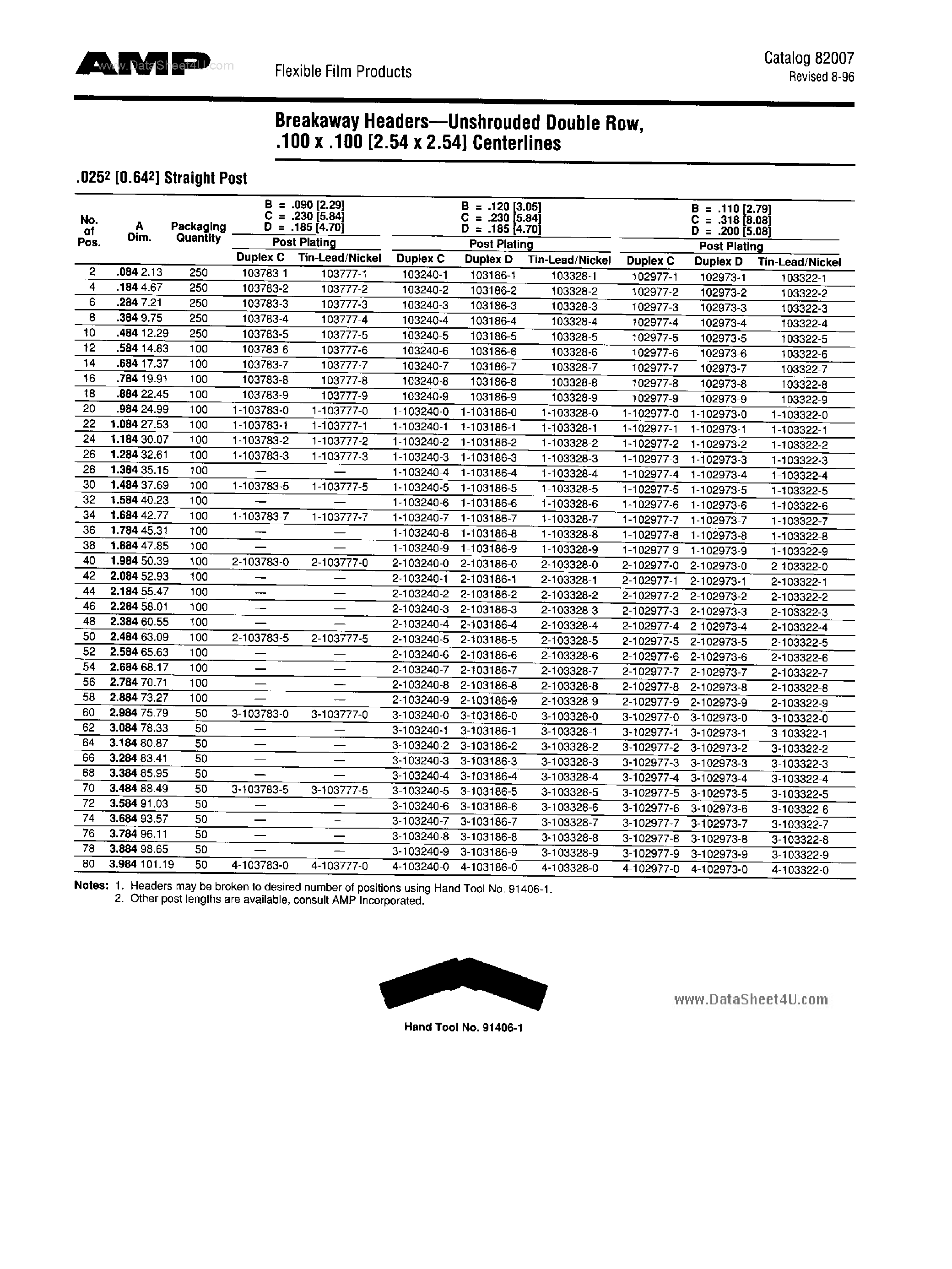 Datasheet 103186-1 - Headers page 2