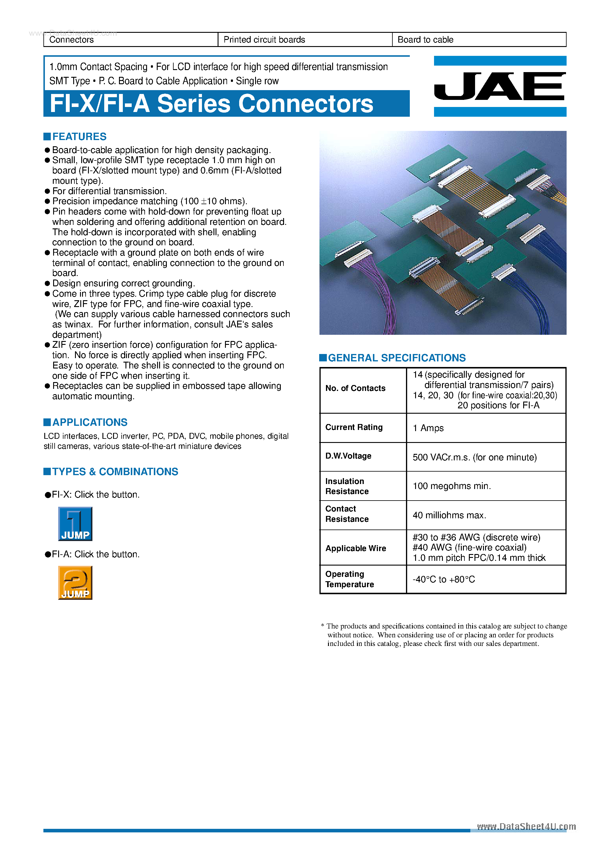 Datasheet FI-A20C - (FI-X/-A Series) Connector page 1