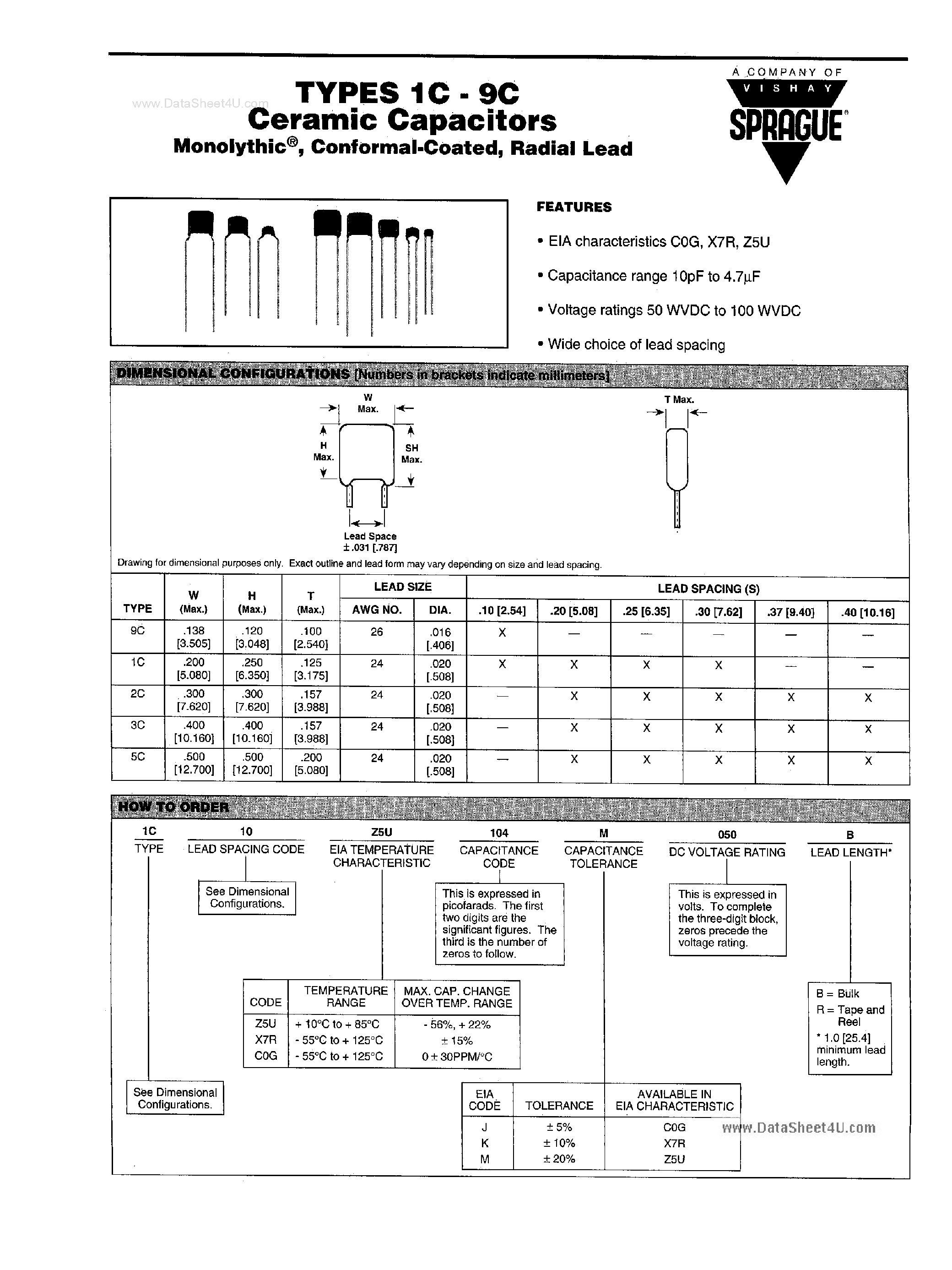 Datasheet 1C20C0G472J050B - Ceramic Capacitors page 1