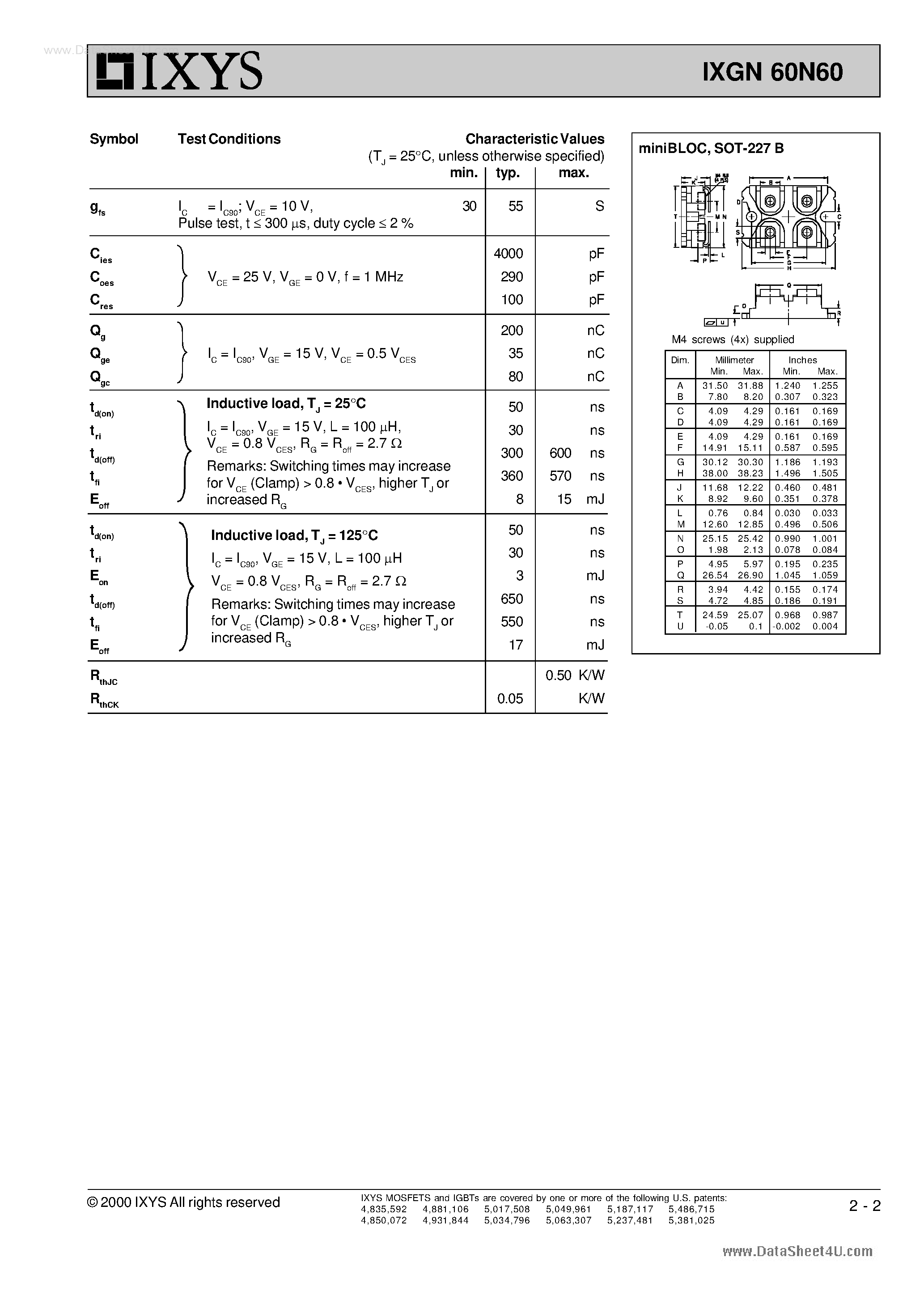 Даташит 60N60 - Ultra-low Vce(sat) Igbt страница 2