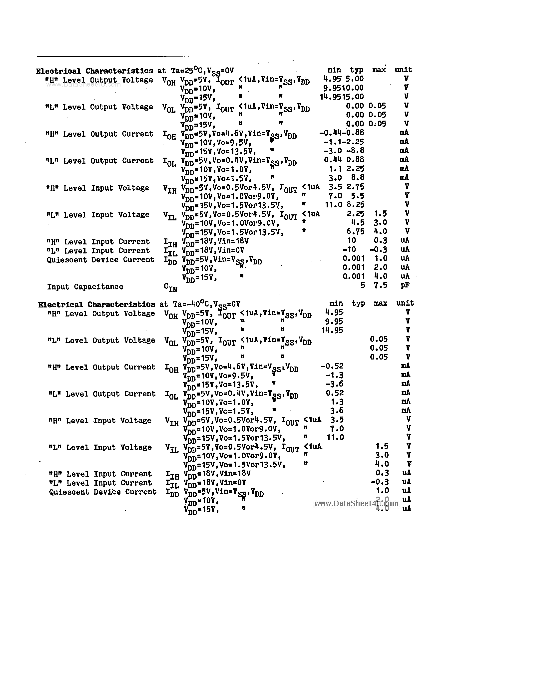 Datasheet LC4077B - Quad 2-Input Exclusive NOR Gate page 2