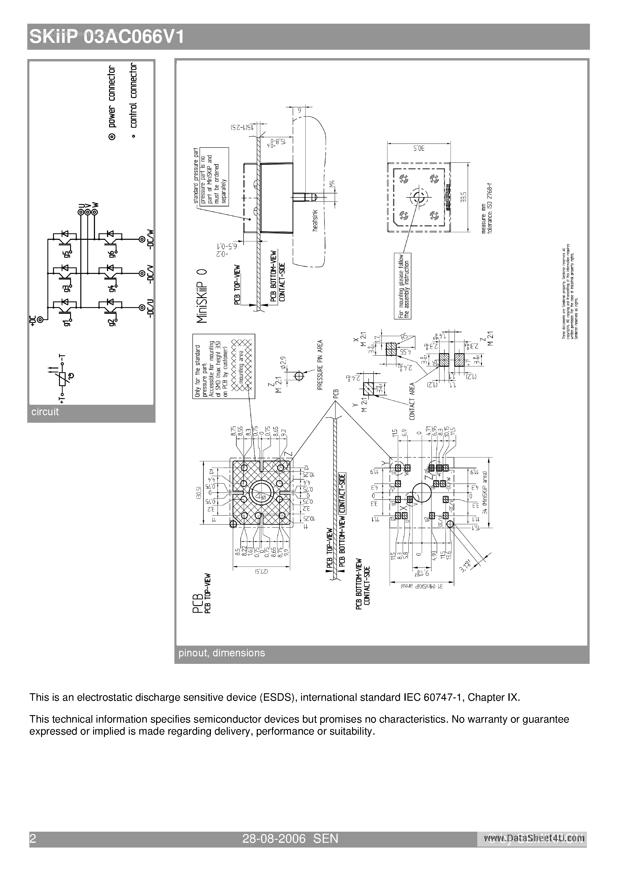 Datasheet SKIIP03AC066V1 - 3-phase bridge inverter page 2