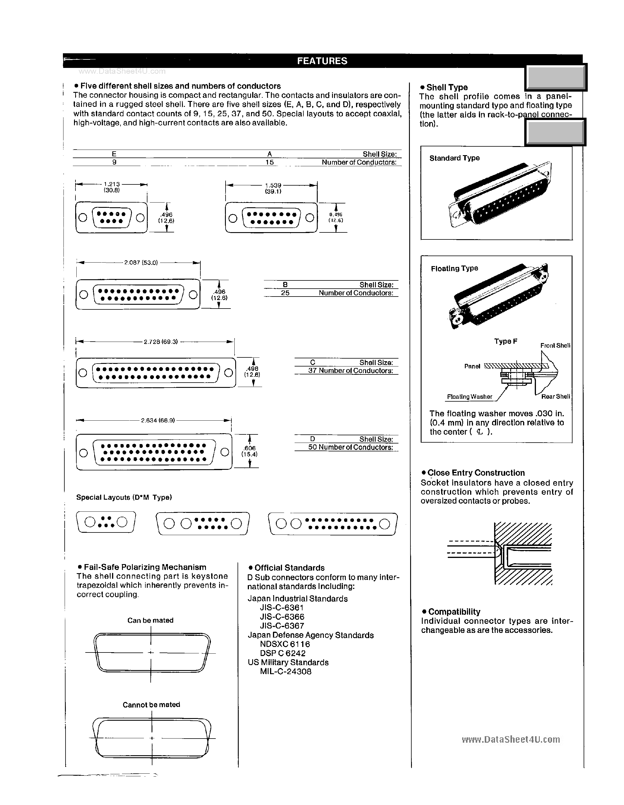 Datasheet DE-9P-N - Connector page 2