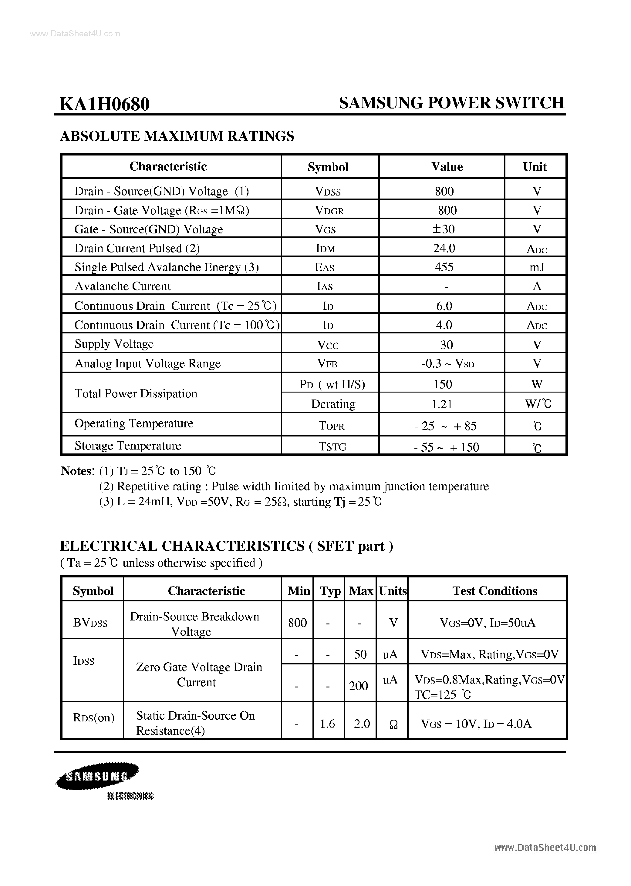 Даташит на микросхему 1H0680 страница 2 Даташит 1H0680 - Search -----> KA1H0680 страница 2