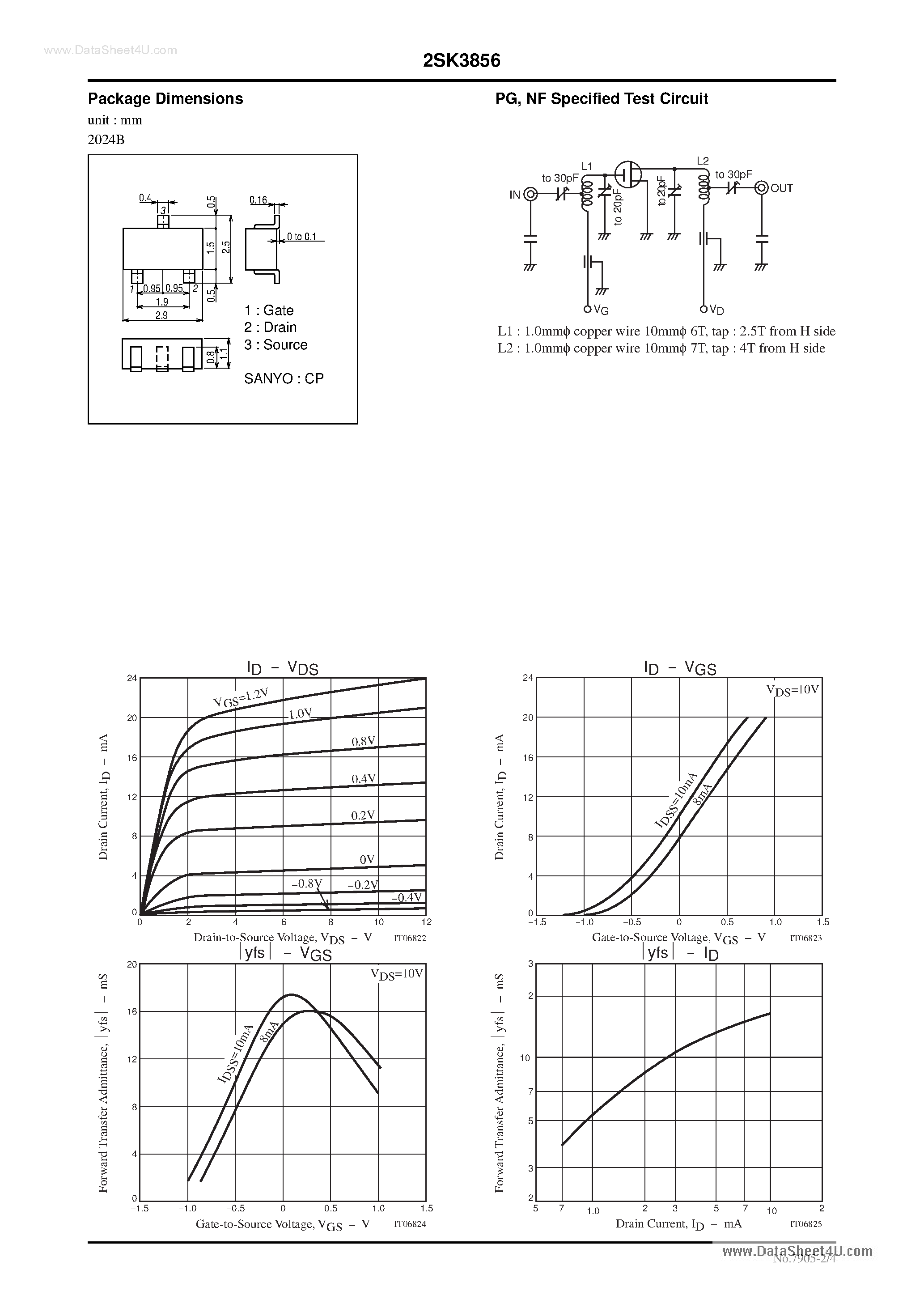 Datasheet 2SK3856 - VHF-Band Amplifier Applications page 2