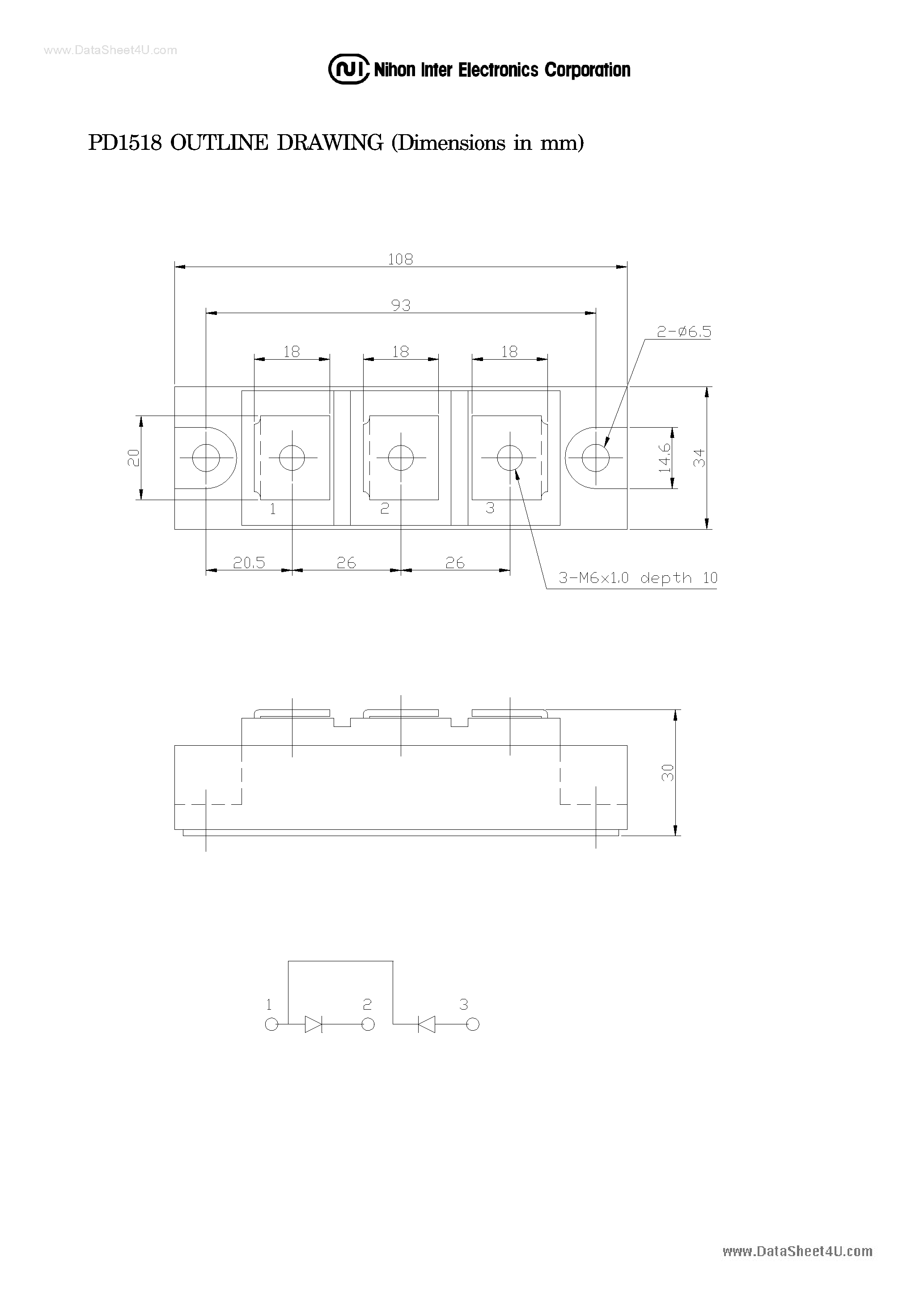 Datasheet PD1518 page 2 Datasheet PD1518 - DIODE MODULE page 2