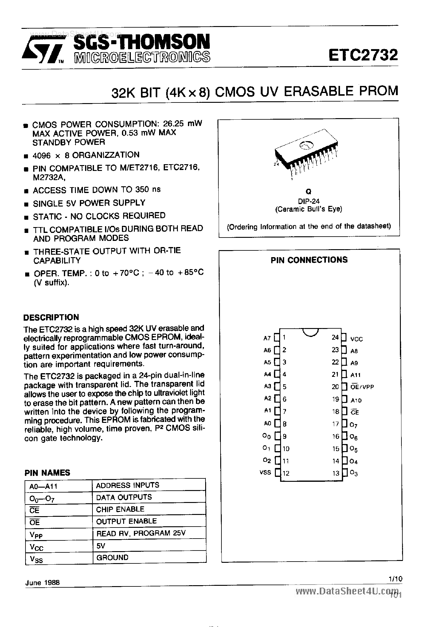 Даташит на микросхему 2732Q-3 страница 1 Даташит 2732Q-3 - Search -----> ETC2732Q-3 страница 1