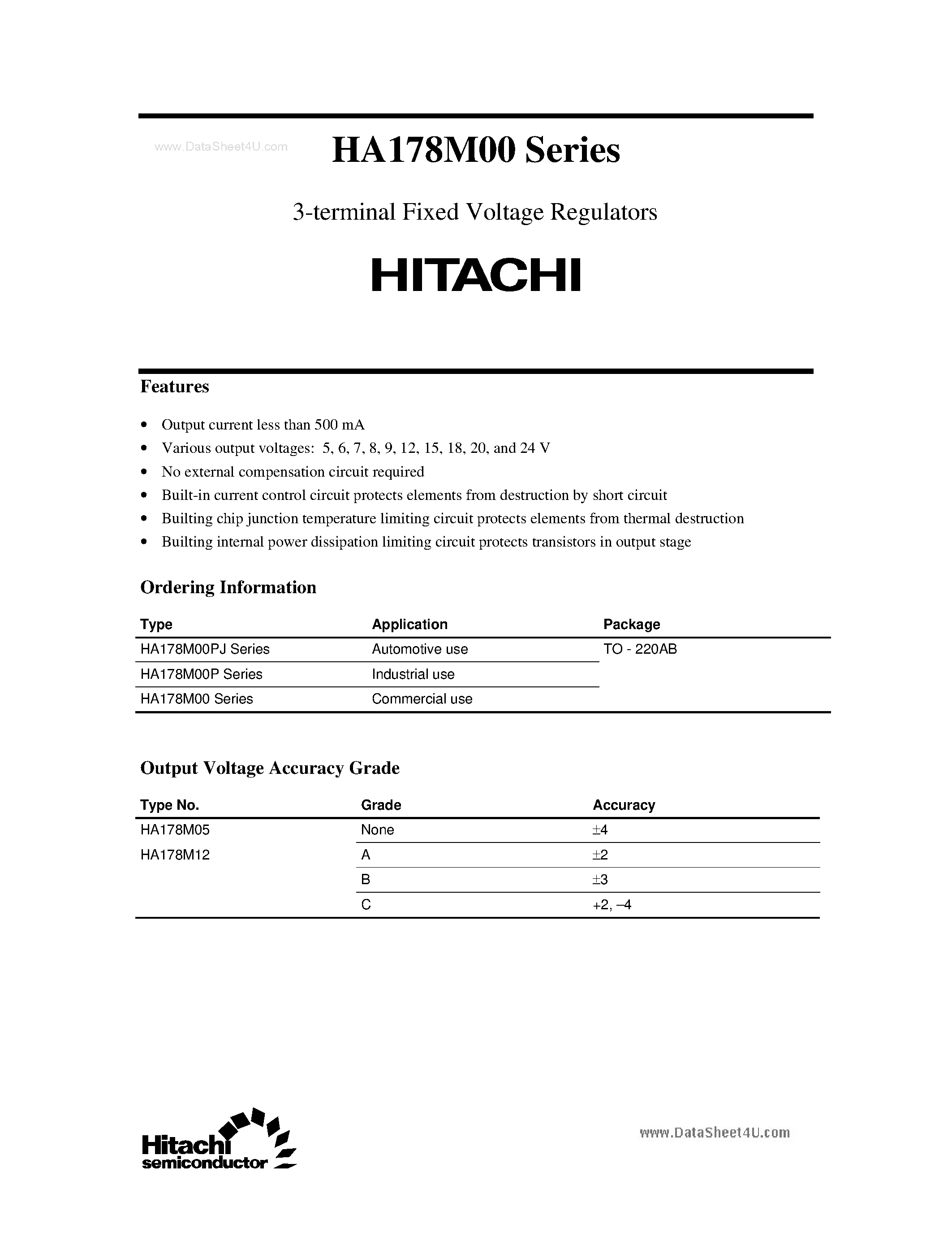 Даташит на микросхему 178M05 страница 1 Даташит 178M05 - Search -----> HA178M05 страница 1