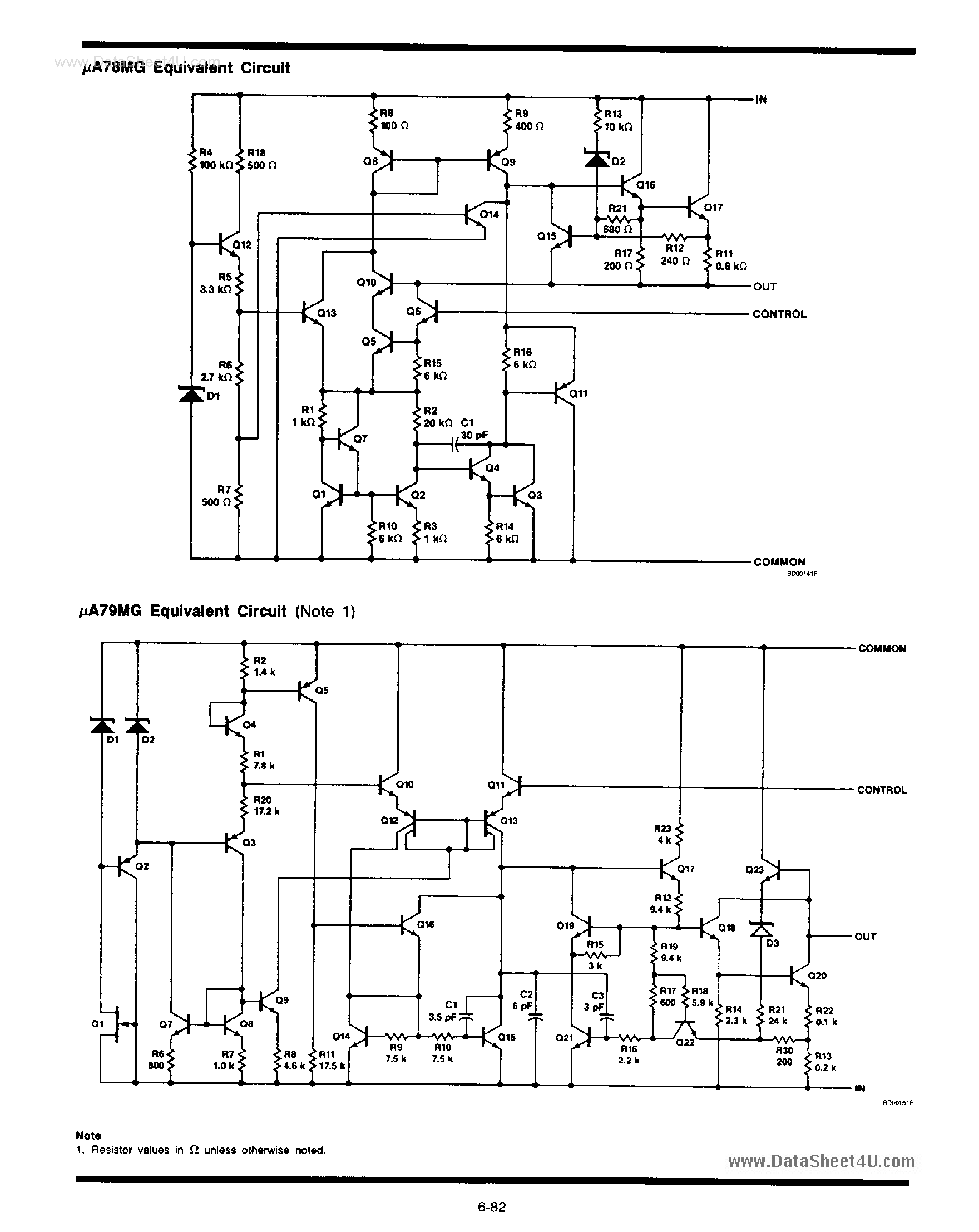 Datasheet UA78MG page 2 Datasheet UA78MG - (UA78MG / UA79MG) 4-Terminal Adjustable Voltage Regulators page 2