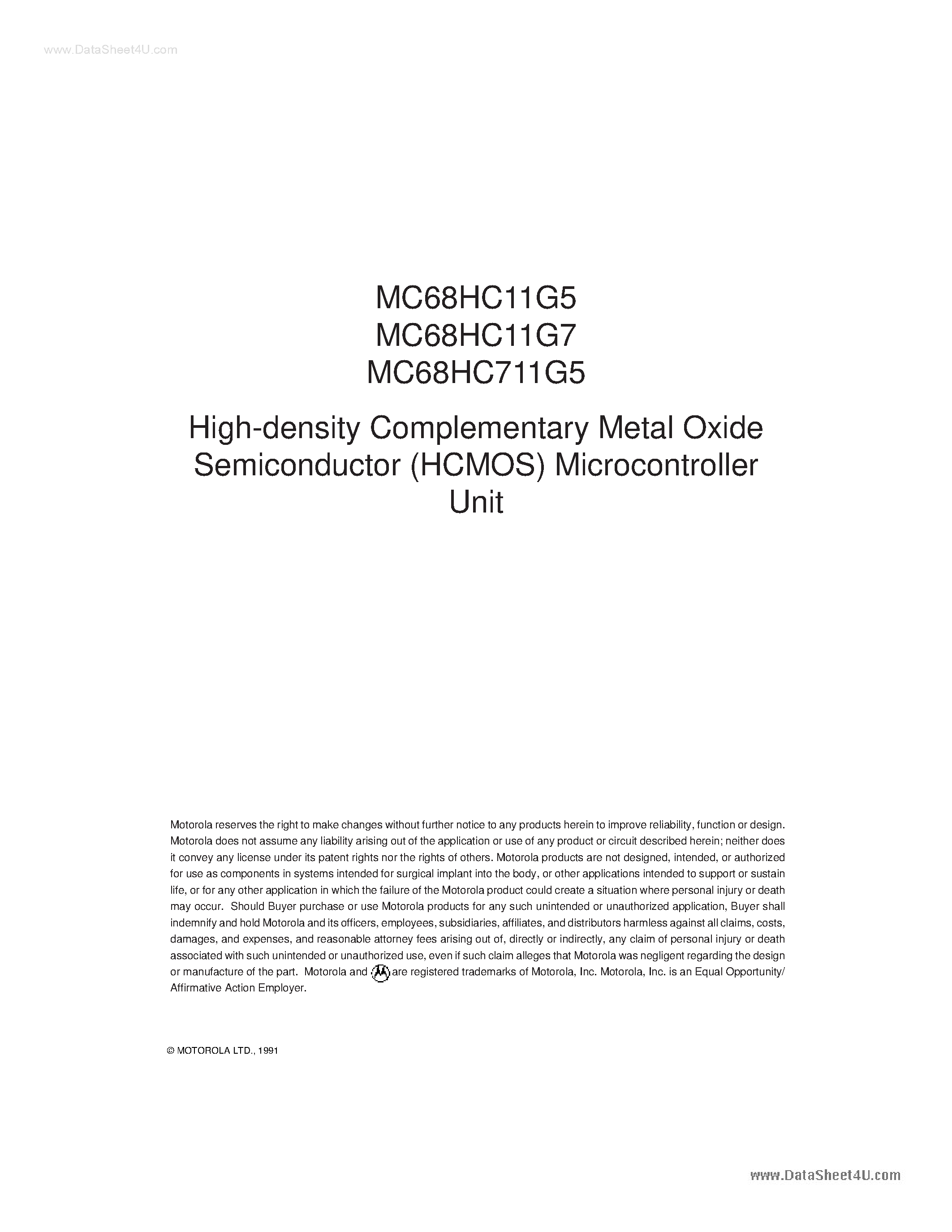 Datasheet 68HC11G5 - Search -----> MC68HC11G5 page 2