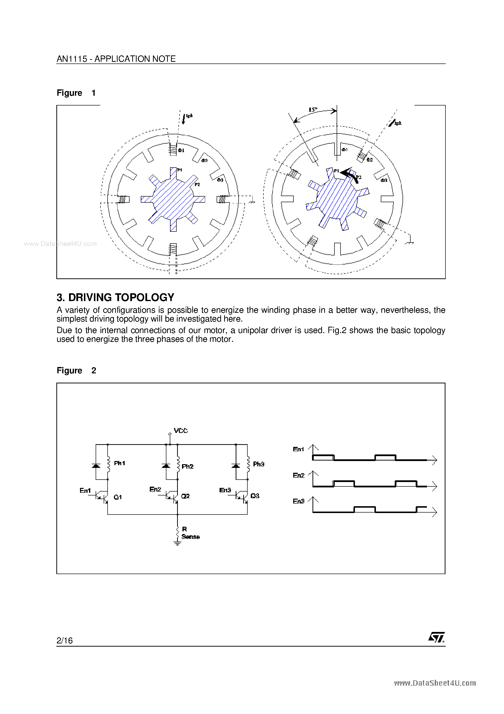 Datasheet AN1115 - ST52X301 FOR STEPPER MOTORS FUZZY CONTROL page 2