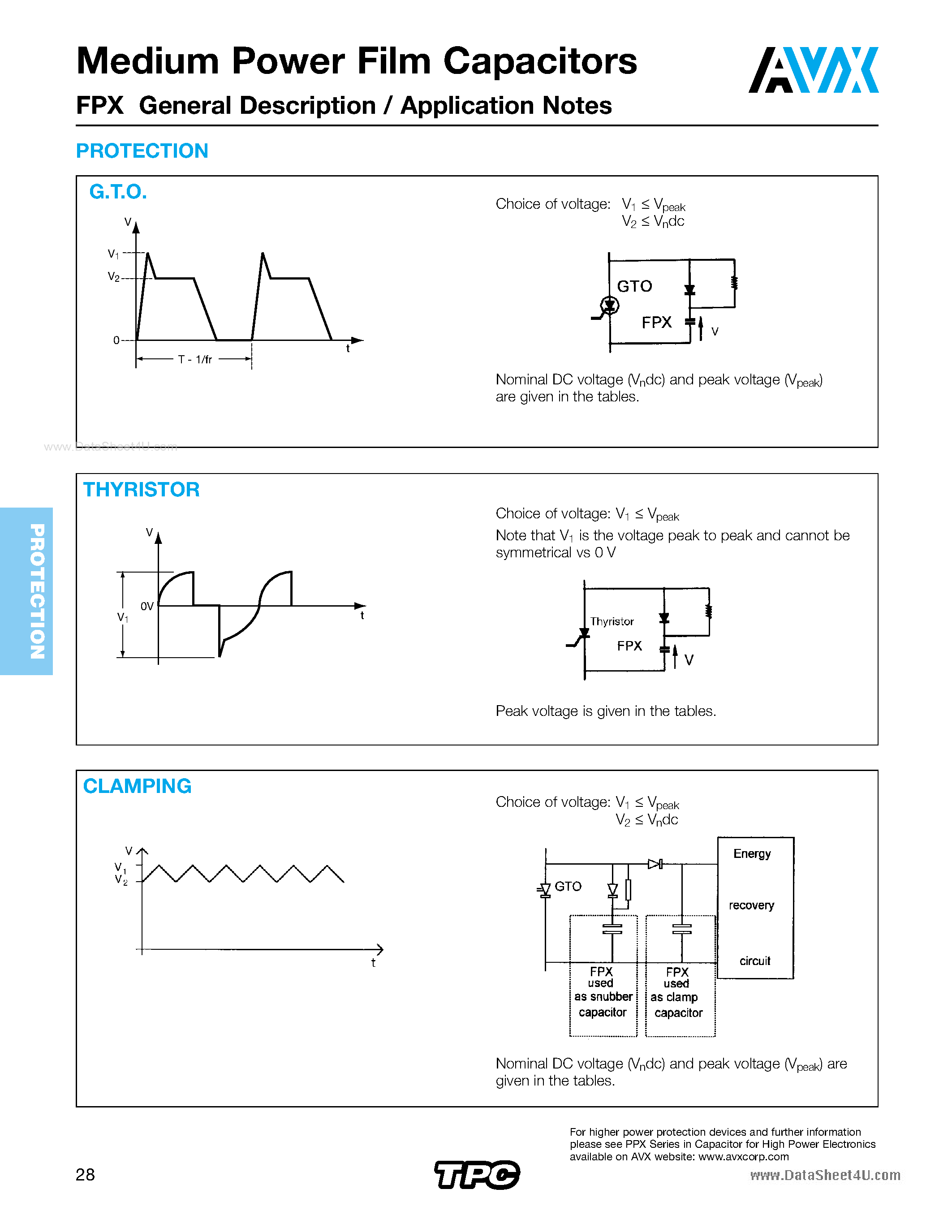 Datasheet FPX66xxxxxJ - (FPX Series) Medium Power Film Capacitors page 2