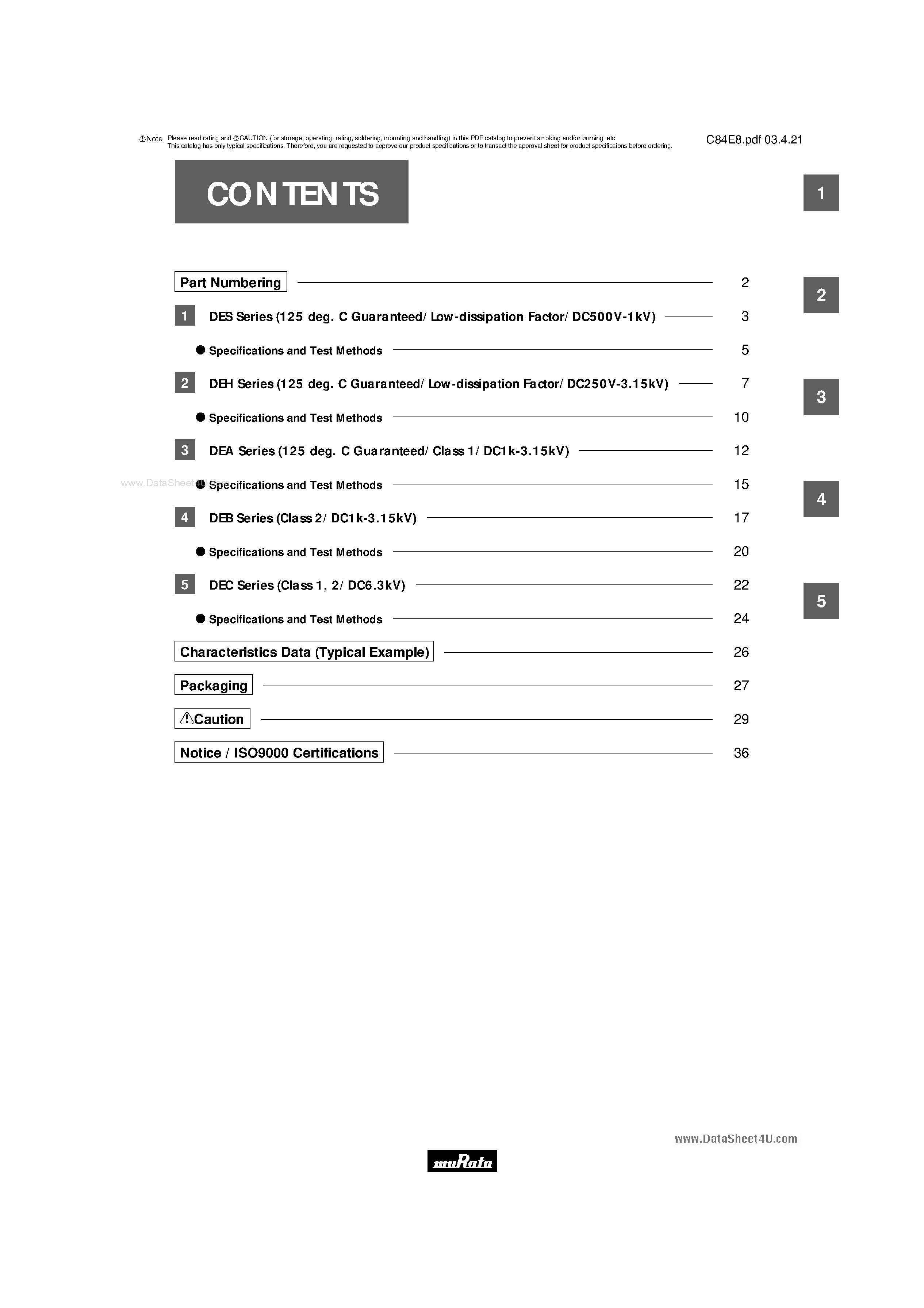 Datasheet DEHR32E472KA2B - Capacitor page 2