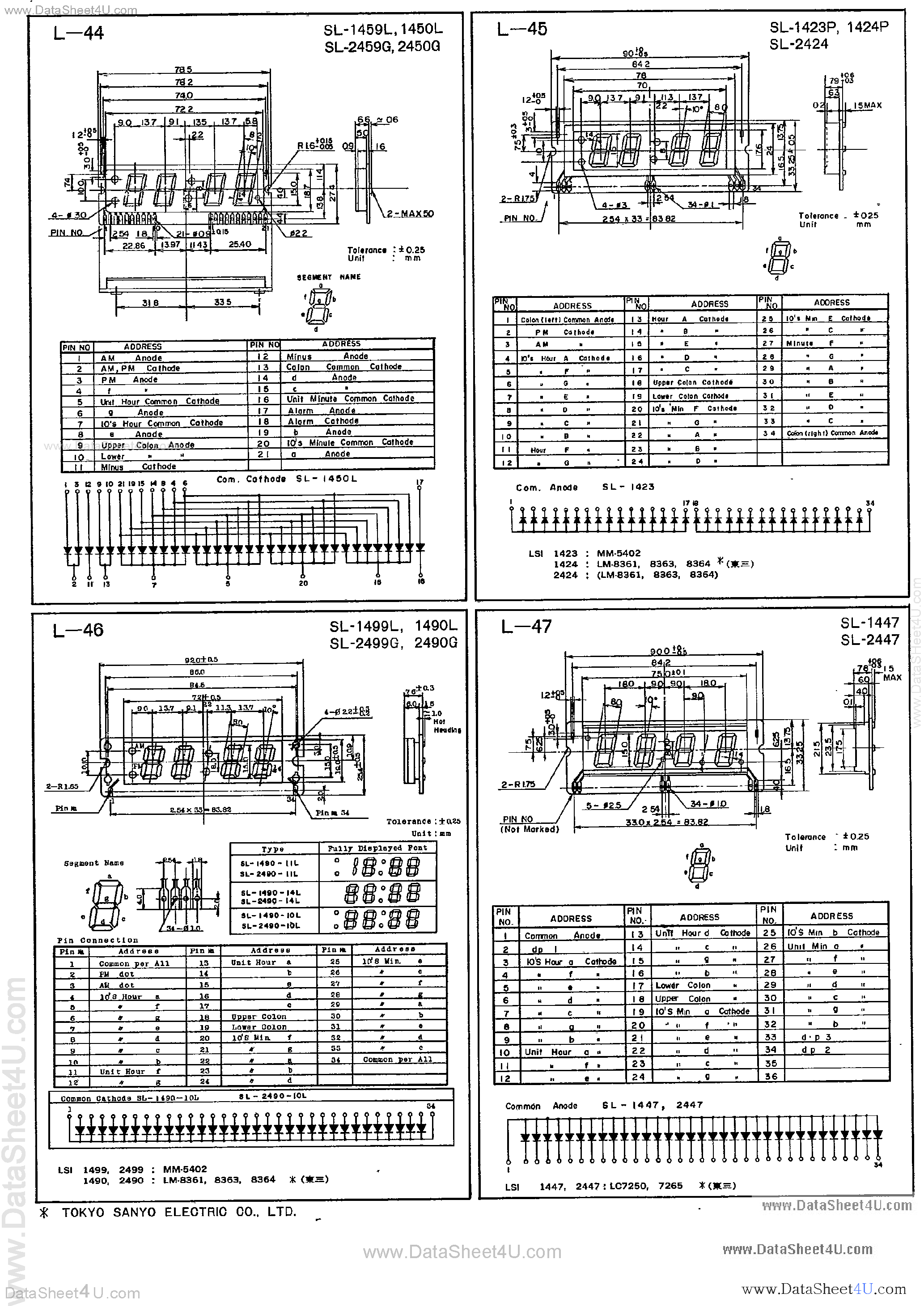 Даташит на микросхему SL-1498T страница 2 Даташит SL-1498T - (SL14xxx) LED страница 2