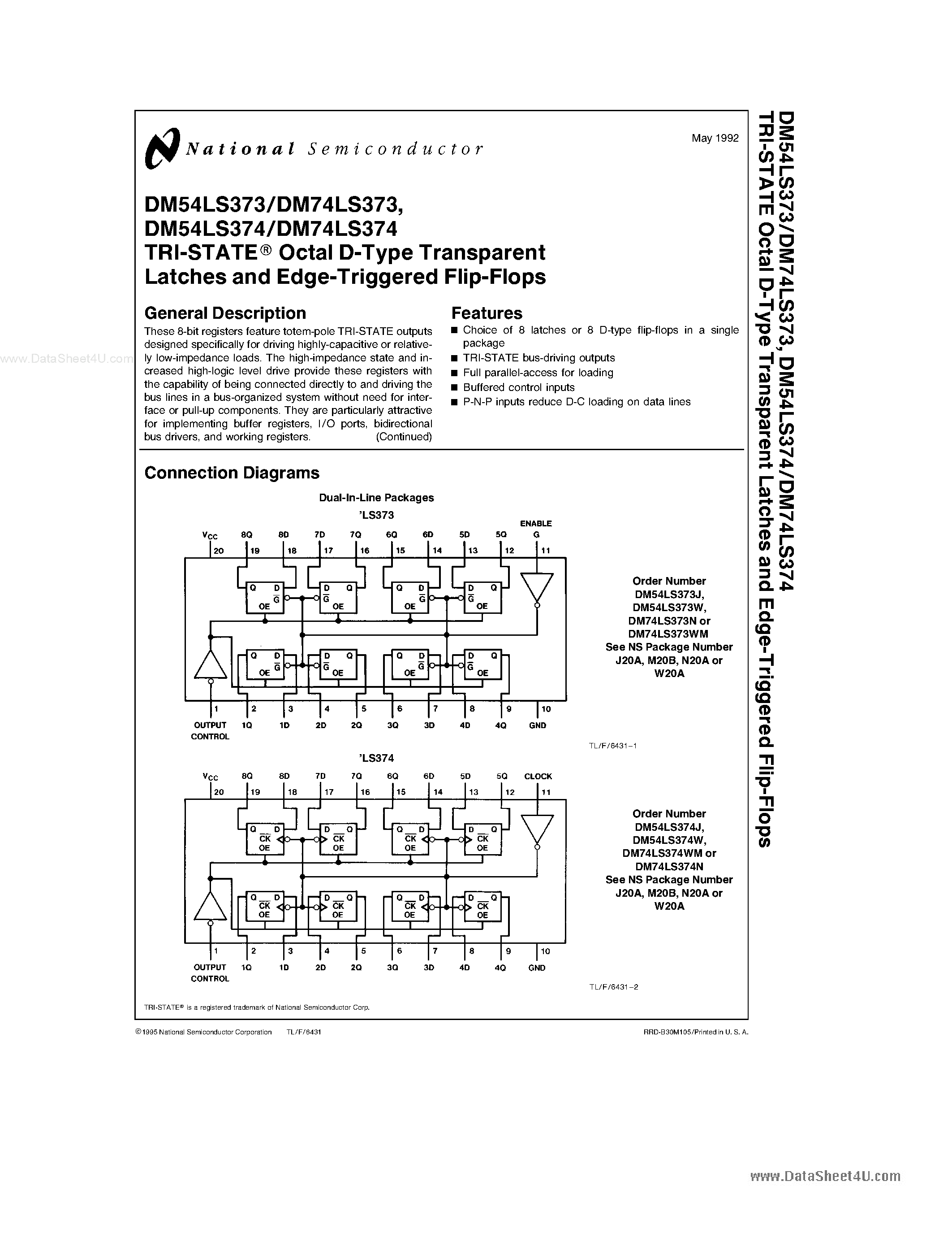 Даташит на микросхему 54LS374 страница 1 Даташит 54LS374 - Search -----> DM54LS374 страница 1