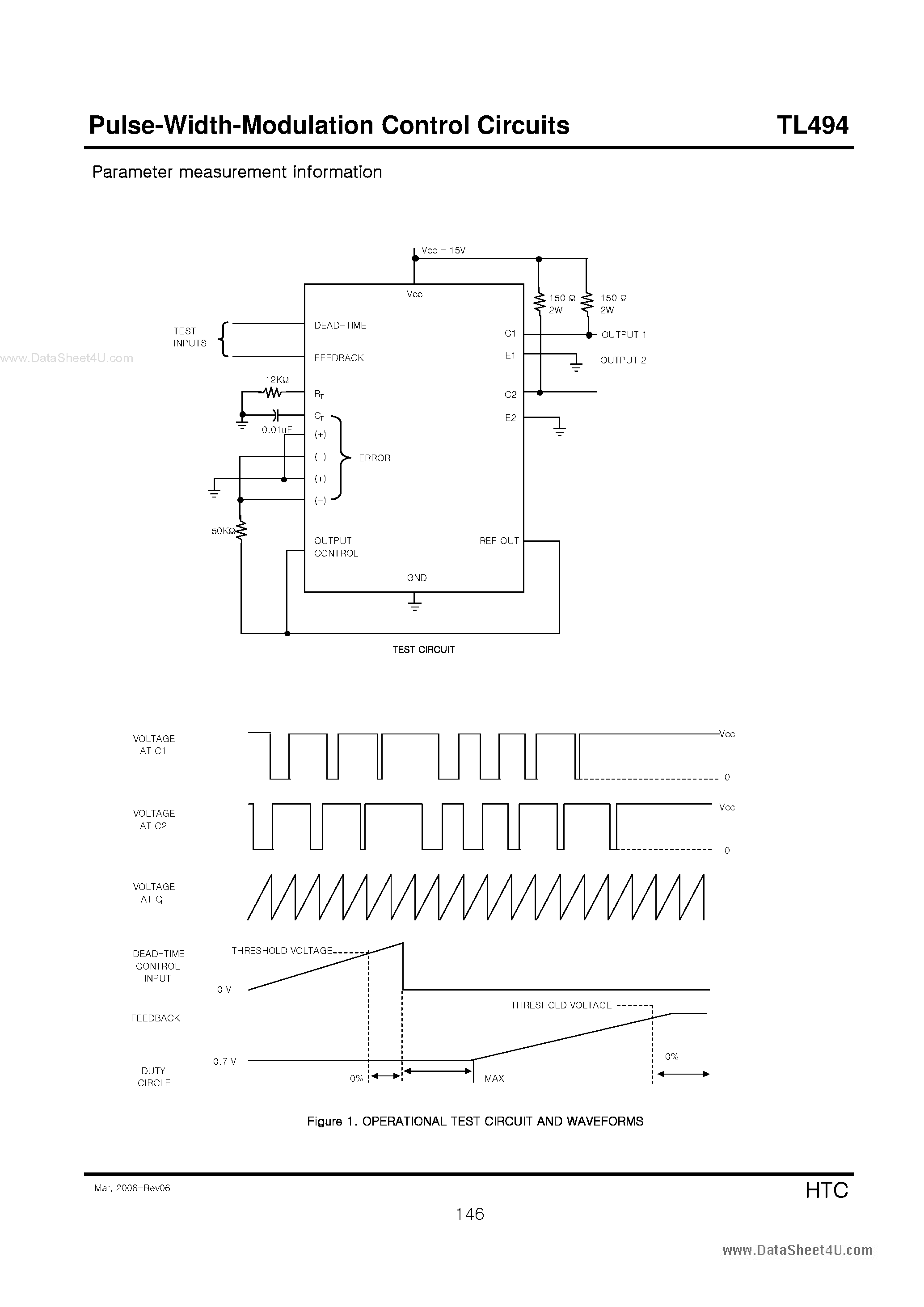 Даташит TL494 - Pulse-Width-Modulation Control Circuits страница 2
