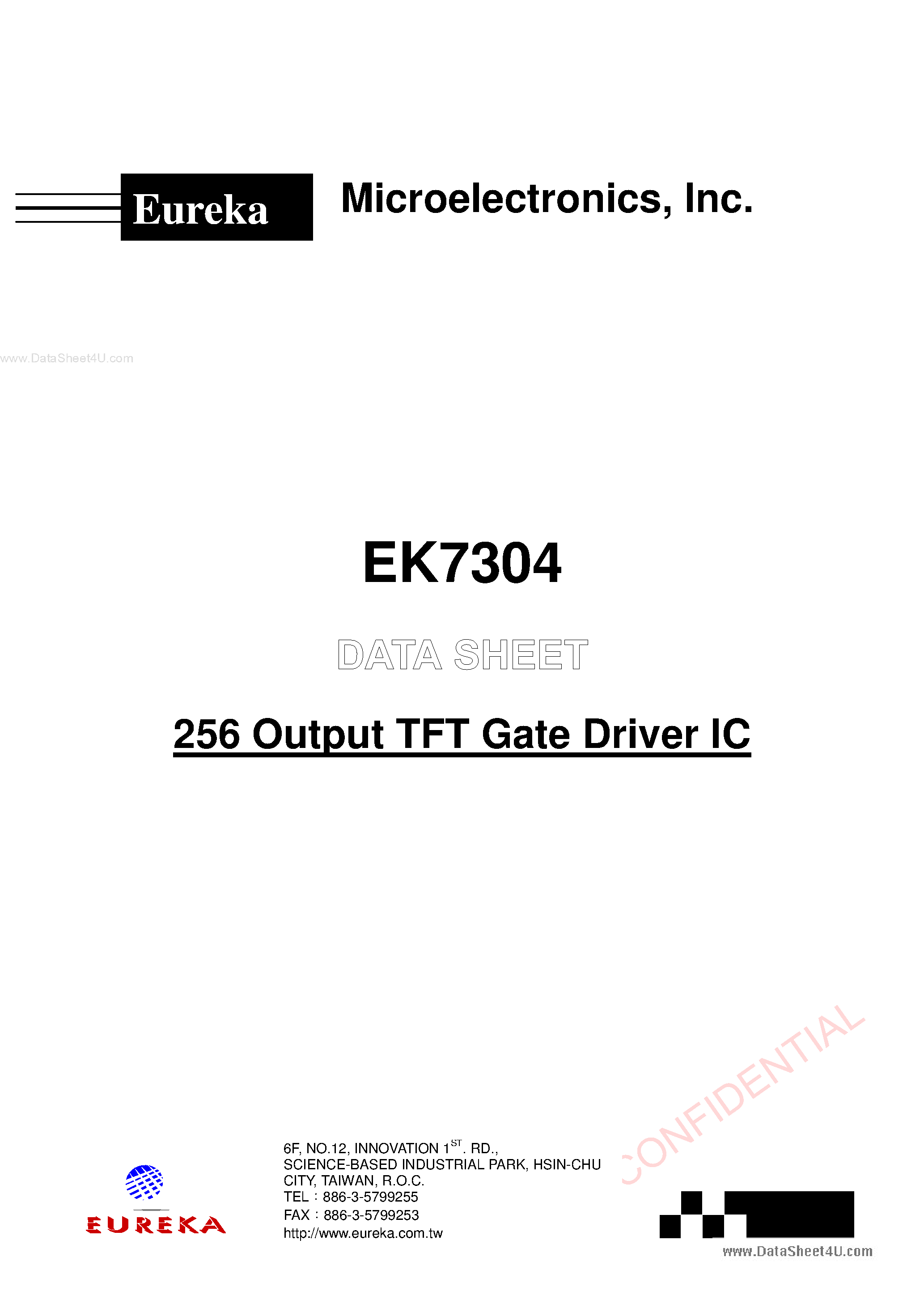 Даташит на микросхему EK7304 страница 2 Даташит EK7304 - 256-Output Gate Driver /TCP/2 Level страница 2