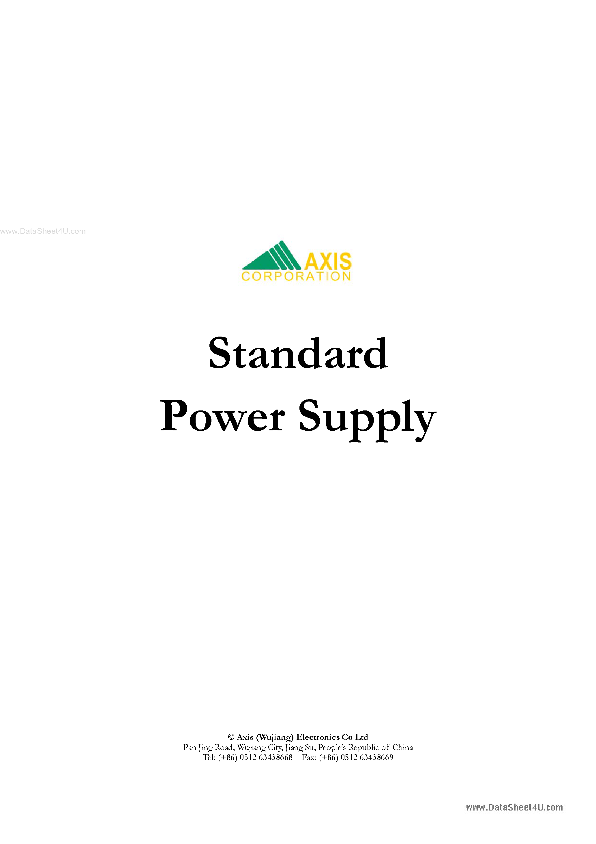 Даташит на микросхему ALS30 страница 1 Даташит ALS30 - Standard Power Supply страница 1