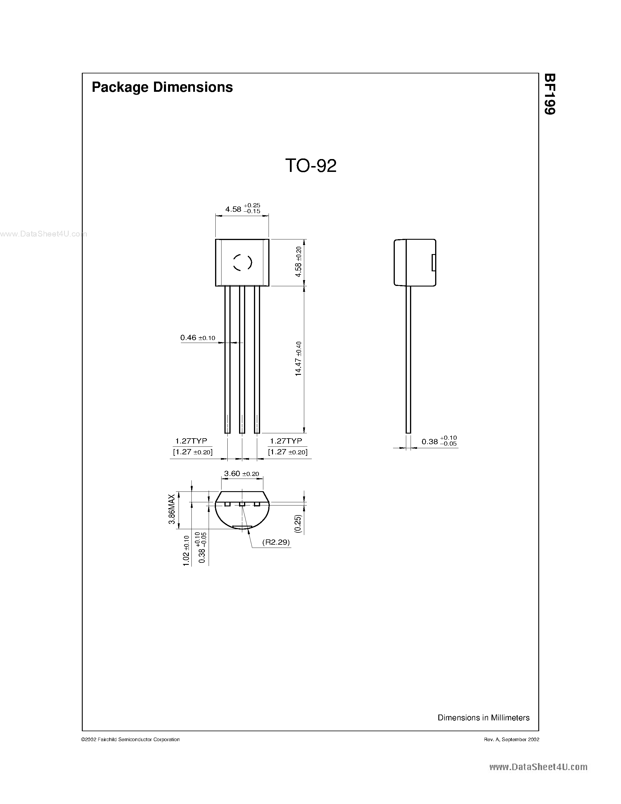 Datasheet BF199 page 2 Datasheet BF199 - NPN RF Transistor page 2