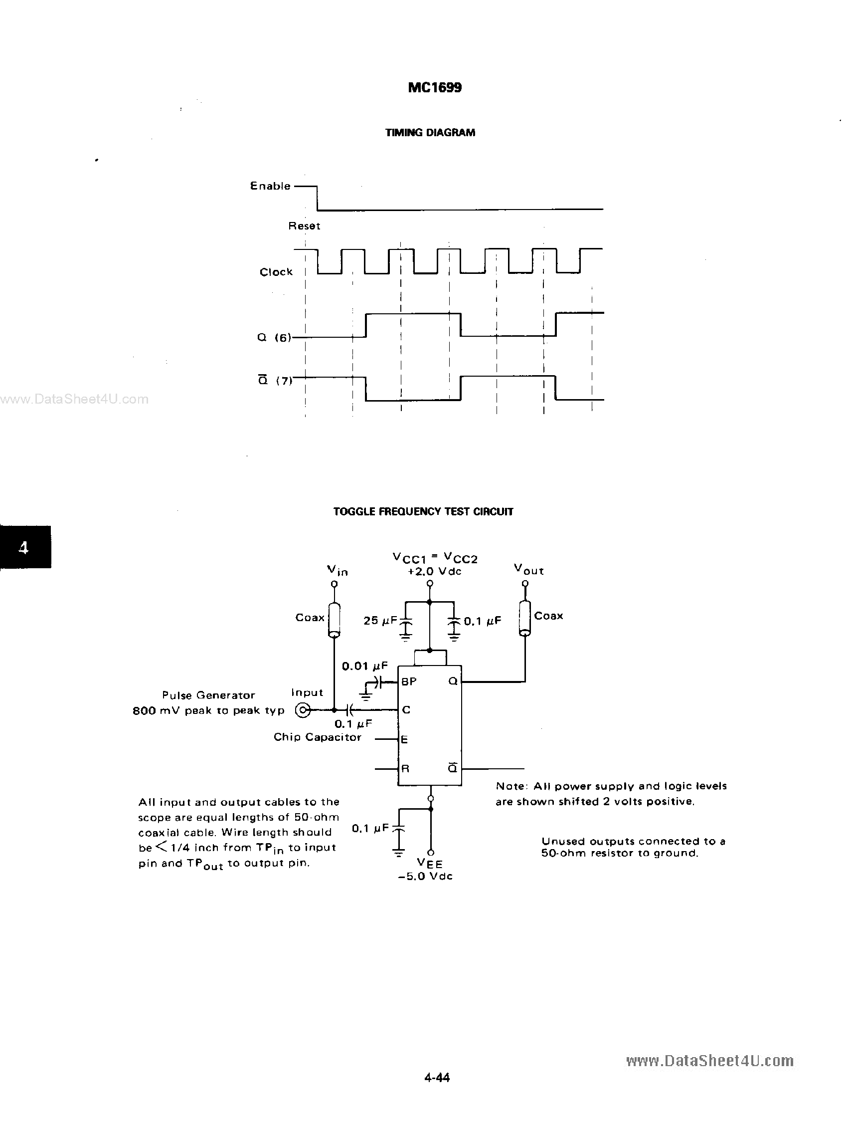 Даташит на микросхему MC1699 страница 2 Даташит MC1699 - DIVIDE-BY-FOUR GIGAHERTZ COUNTER страница 2