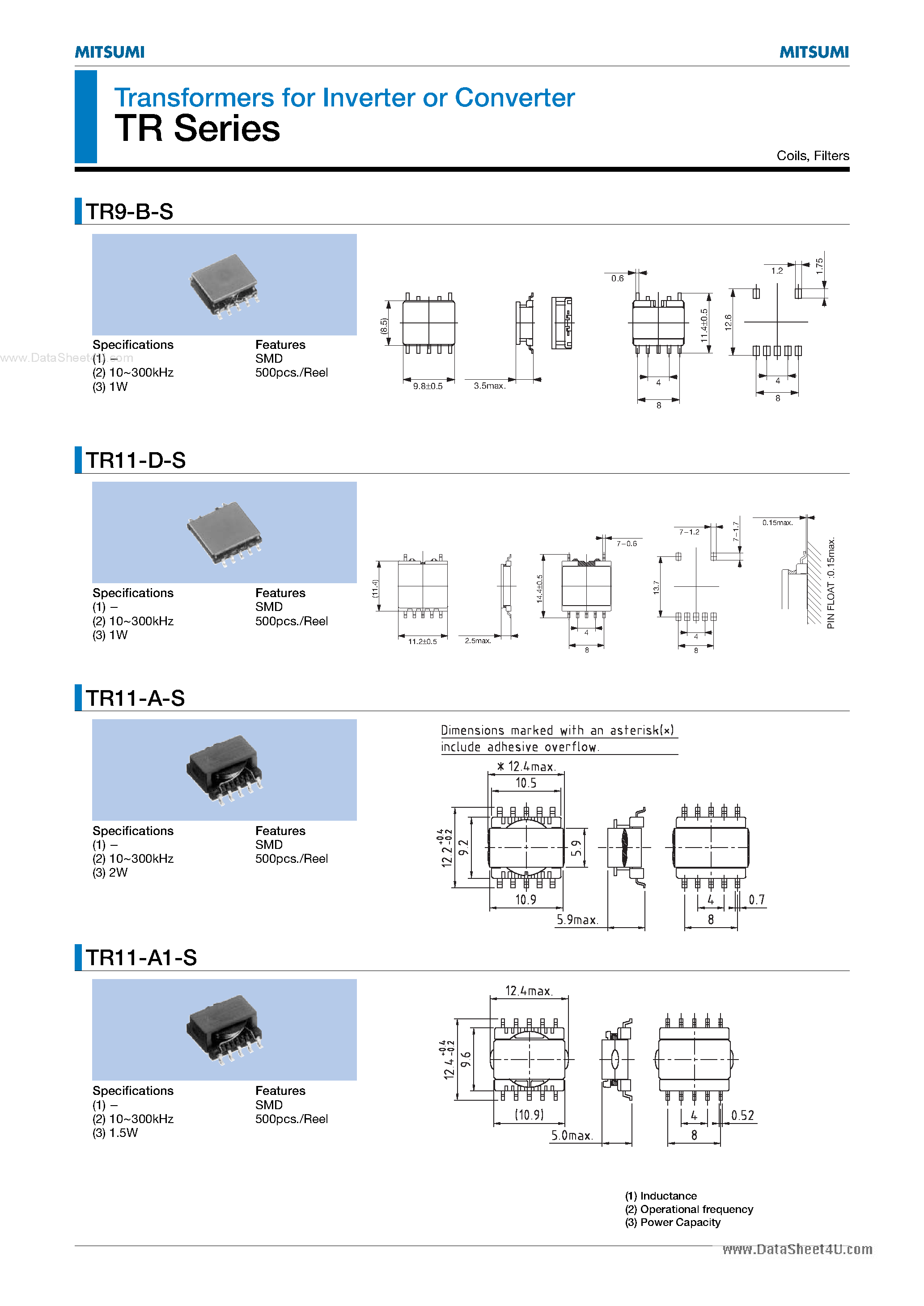 Datasheet TR21-A-S - Transformers page 1