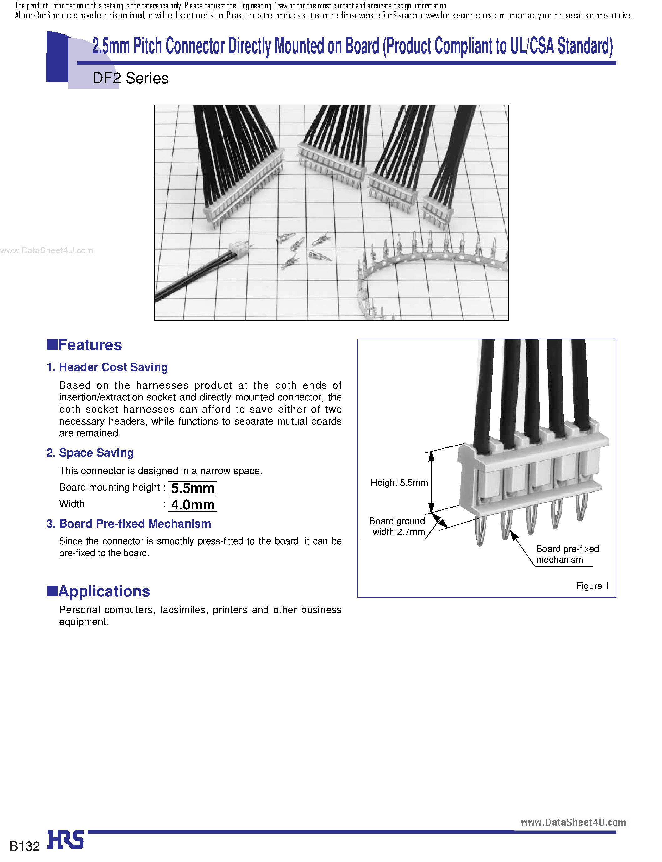 Datasheet DF2-8P-2.5C - DF2 Series / Connector page 1