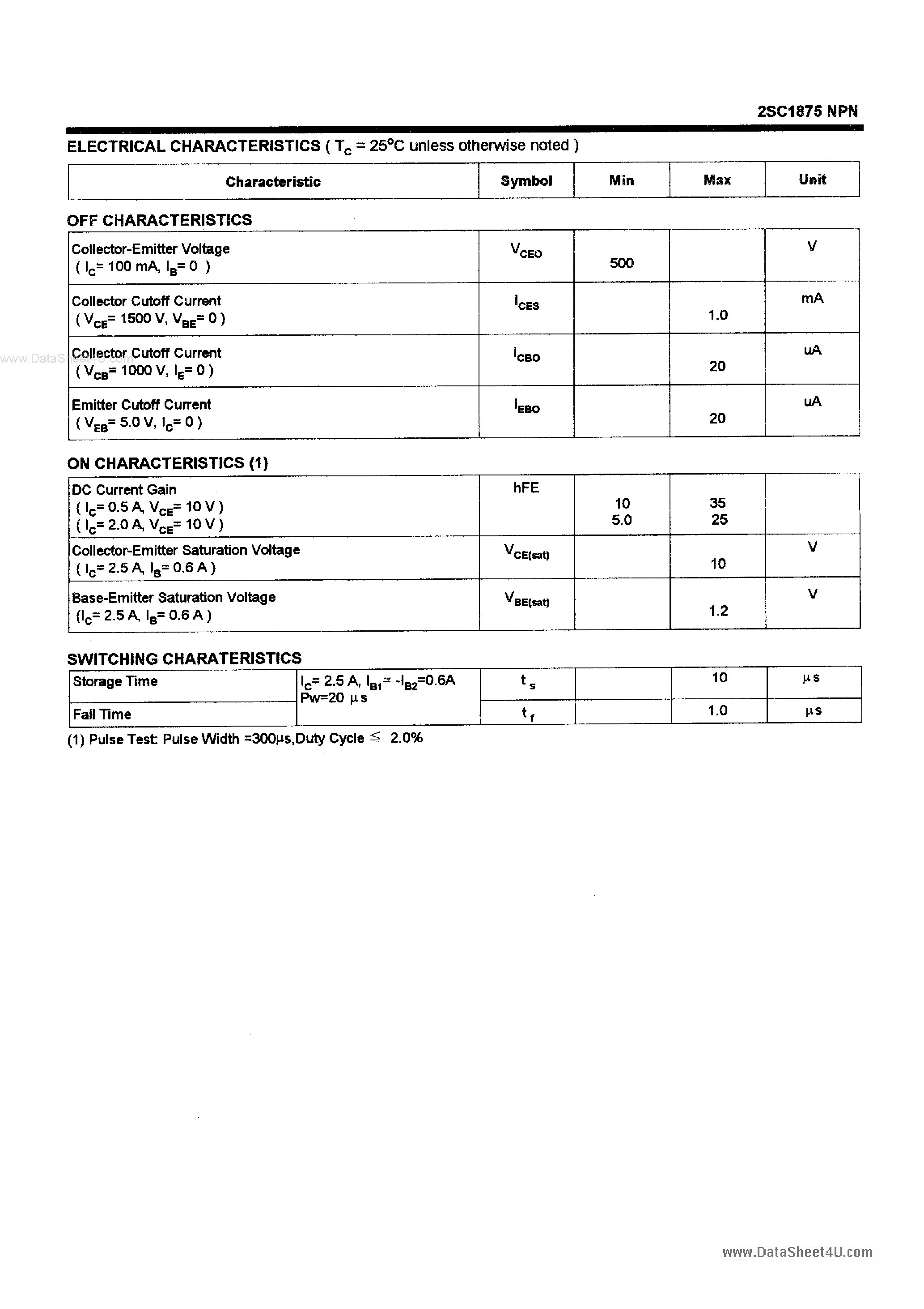 Даташит на микросхему C1875 страница 2 Даташит C1875 - Search -----> 2SC1875 страница 2
