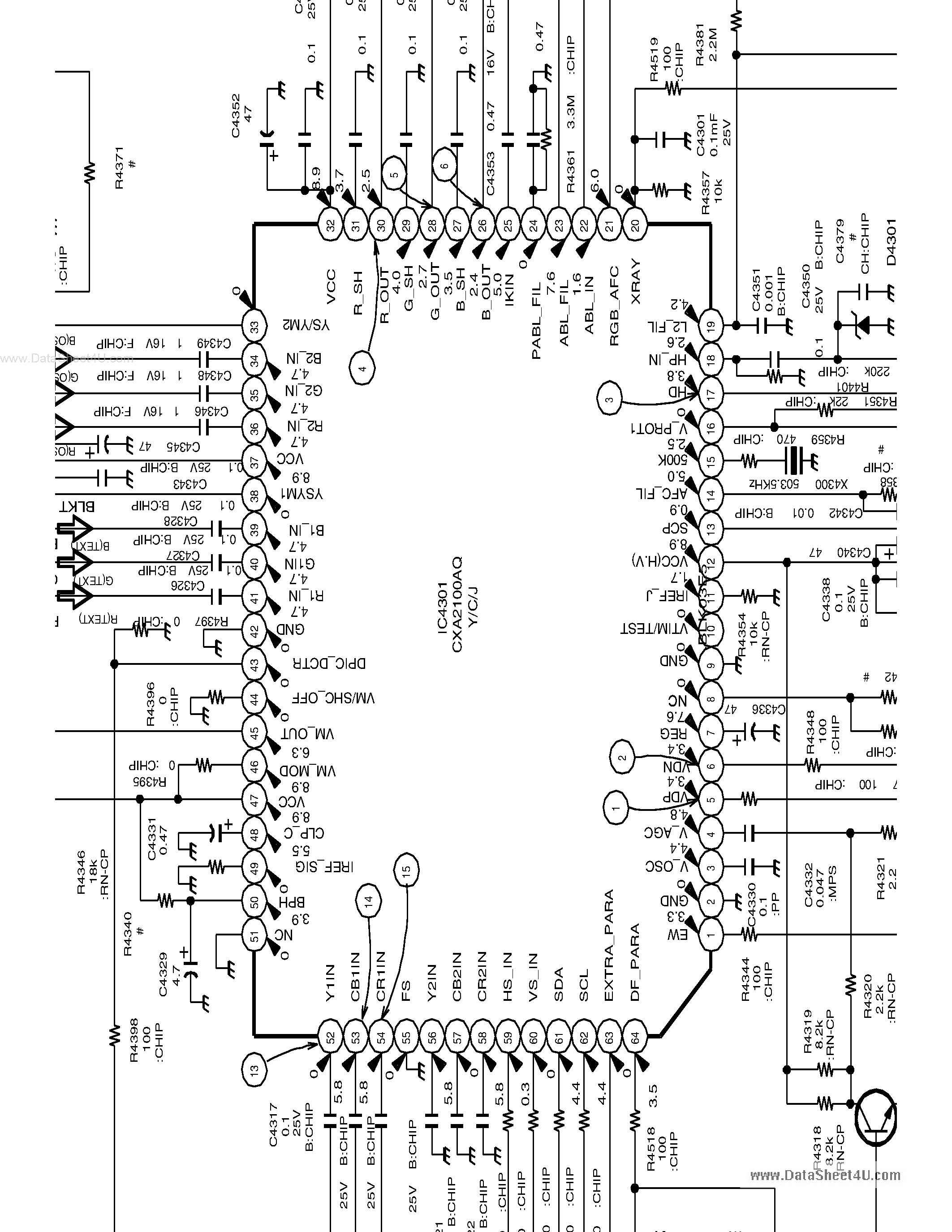Даташит на микросхему CXA2100AQ страница 1 Даташит CXA2100AQ - CXA2100AQ страница 1