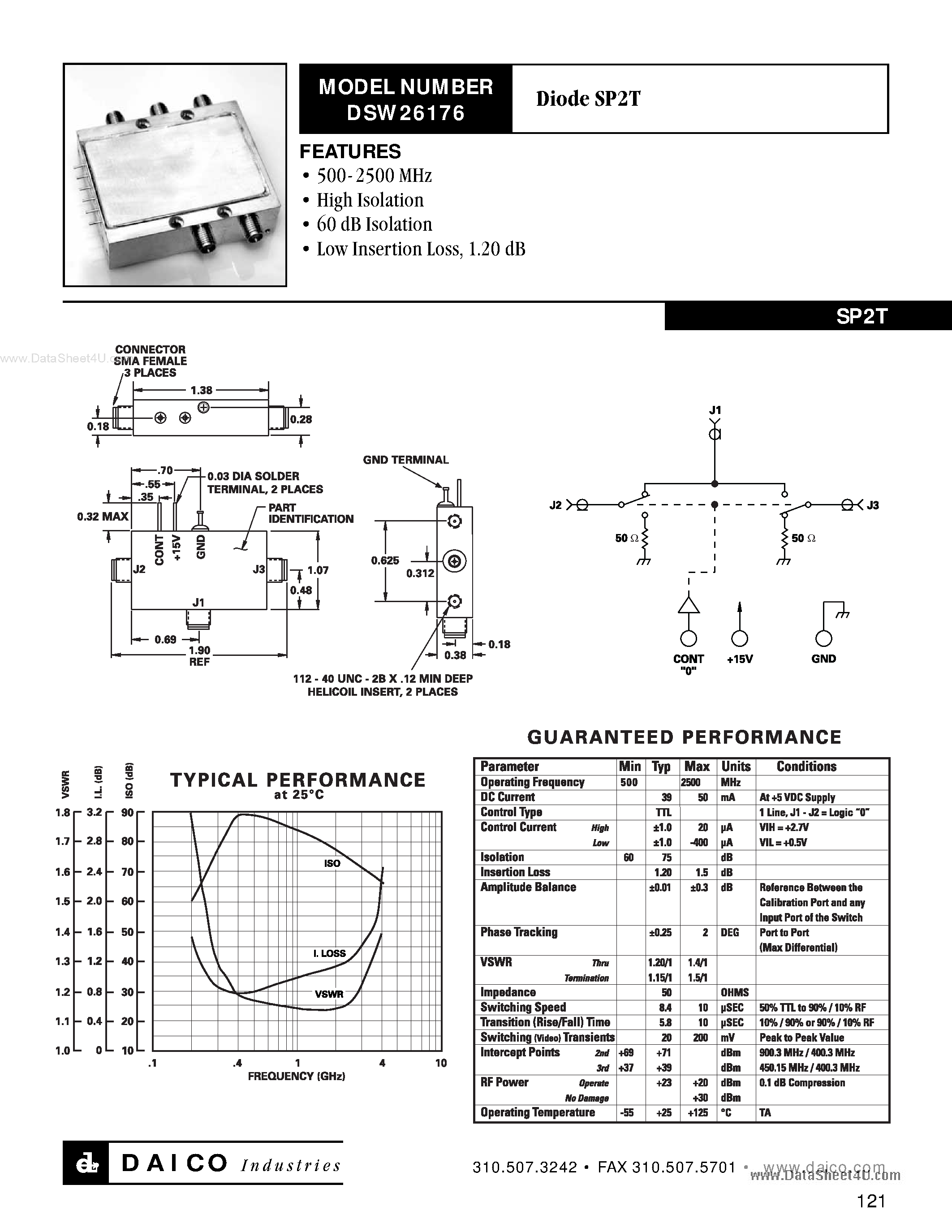 Даташит DSW26176 - Switch SPT страница 1