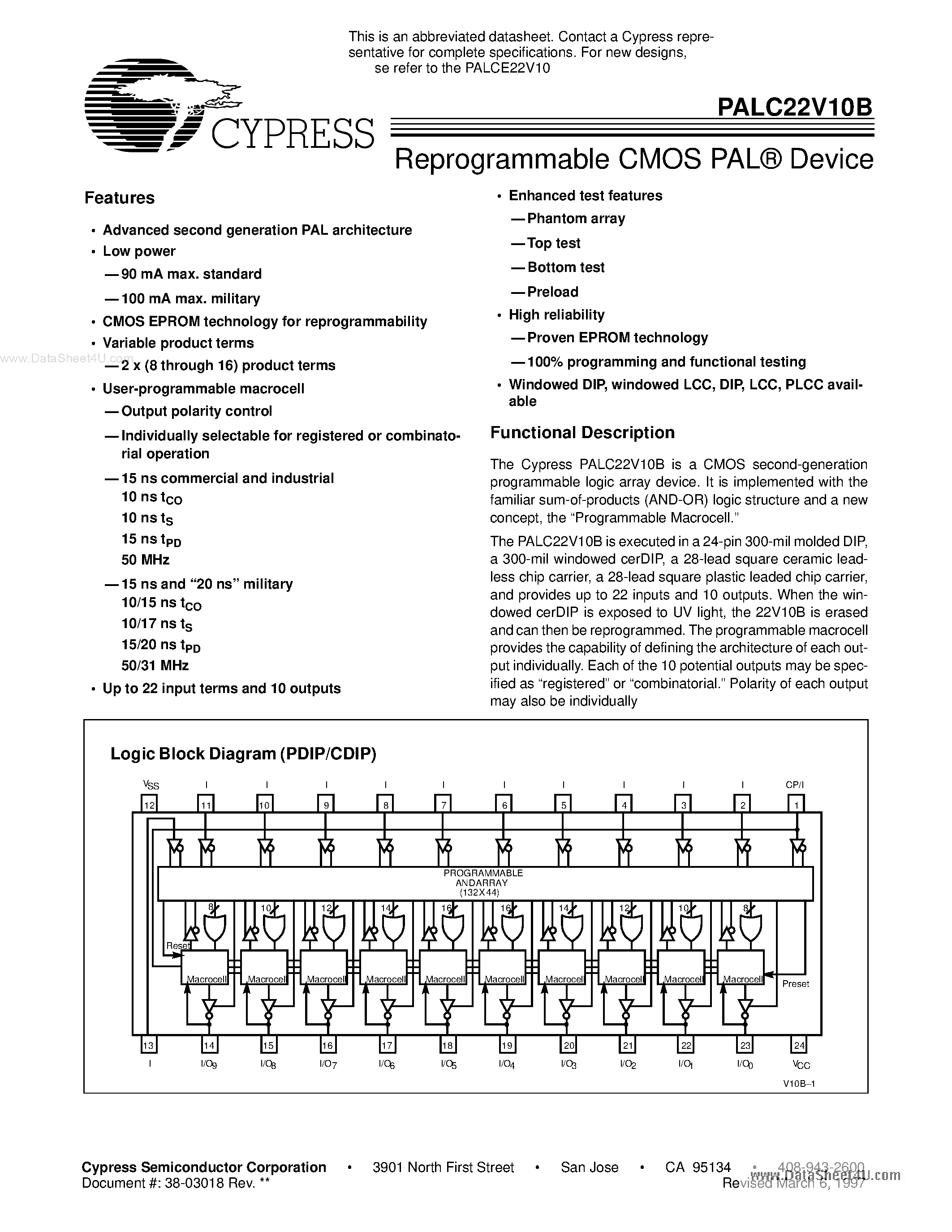 Даташит на микросхему 5962-88670043X страница 1 Даташит 5962-88670043X - Electrically Erasable Industry Standard SPLD страница 1
