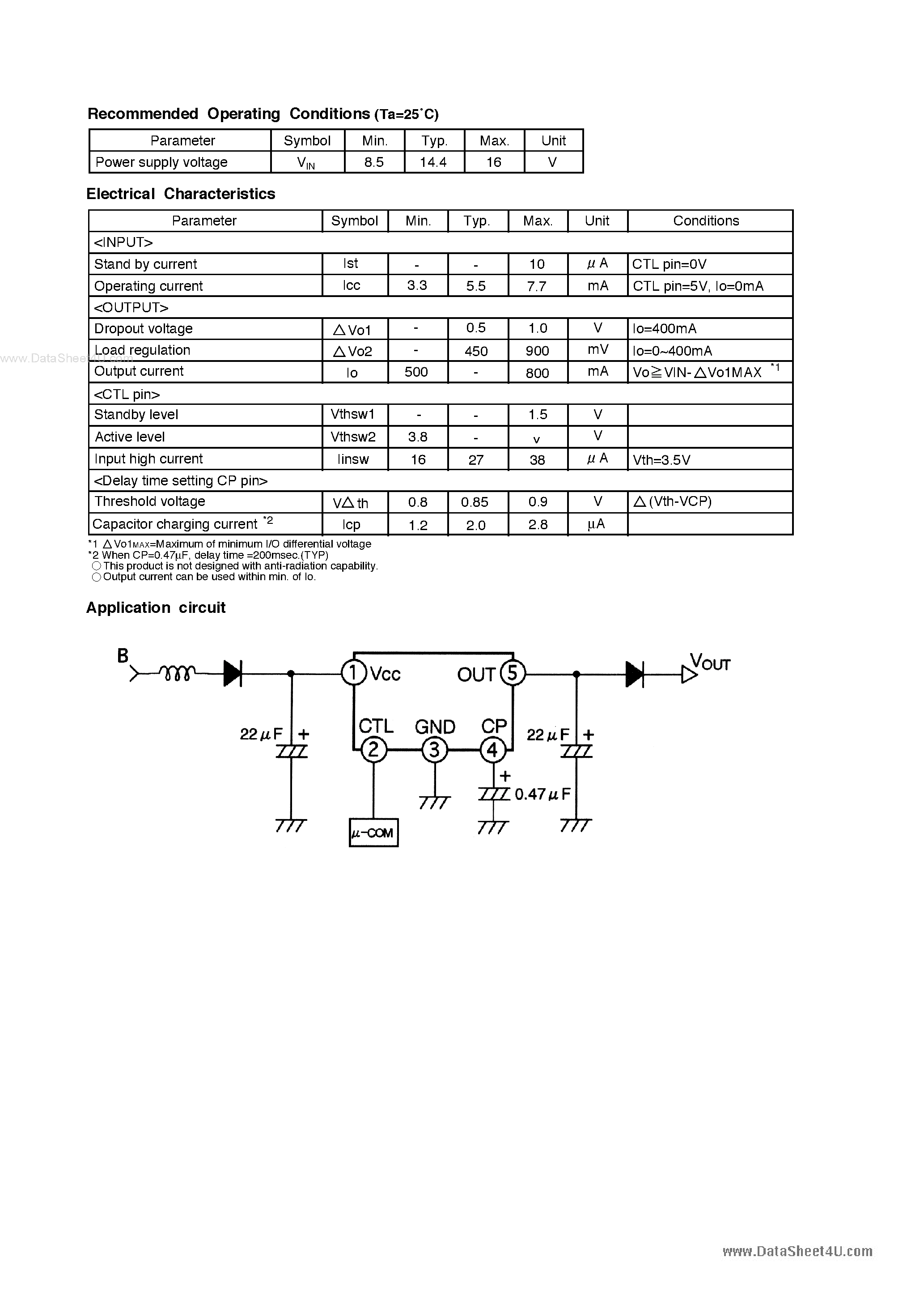 Даташит на микросхему BA4910FP страница 2 Даташит BA4910FP - High Voltage high side switch страница 2