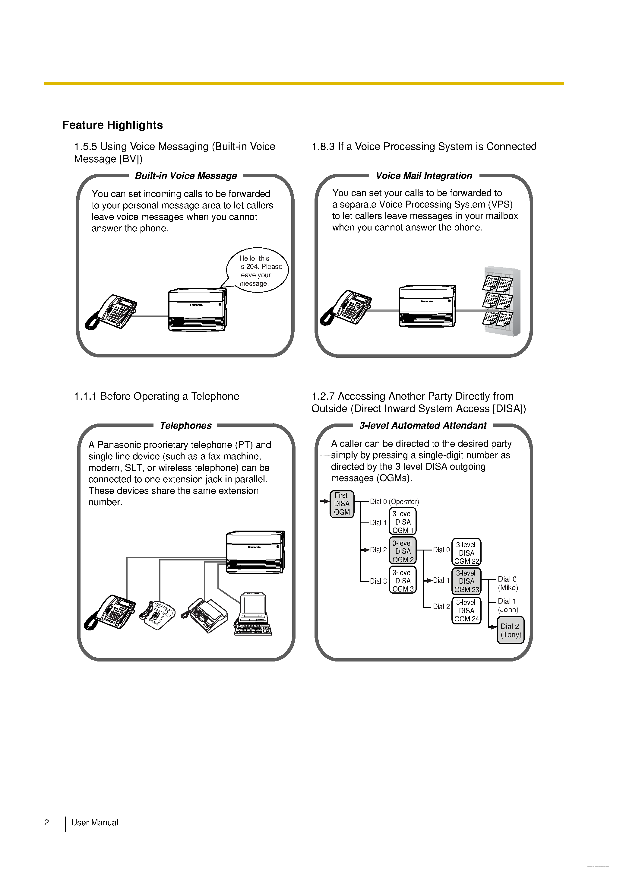 Datasheet KX-TEM824 - (KX-TEx824) Advanced Hybrid System page 2