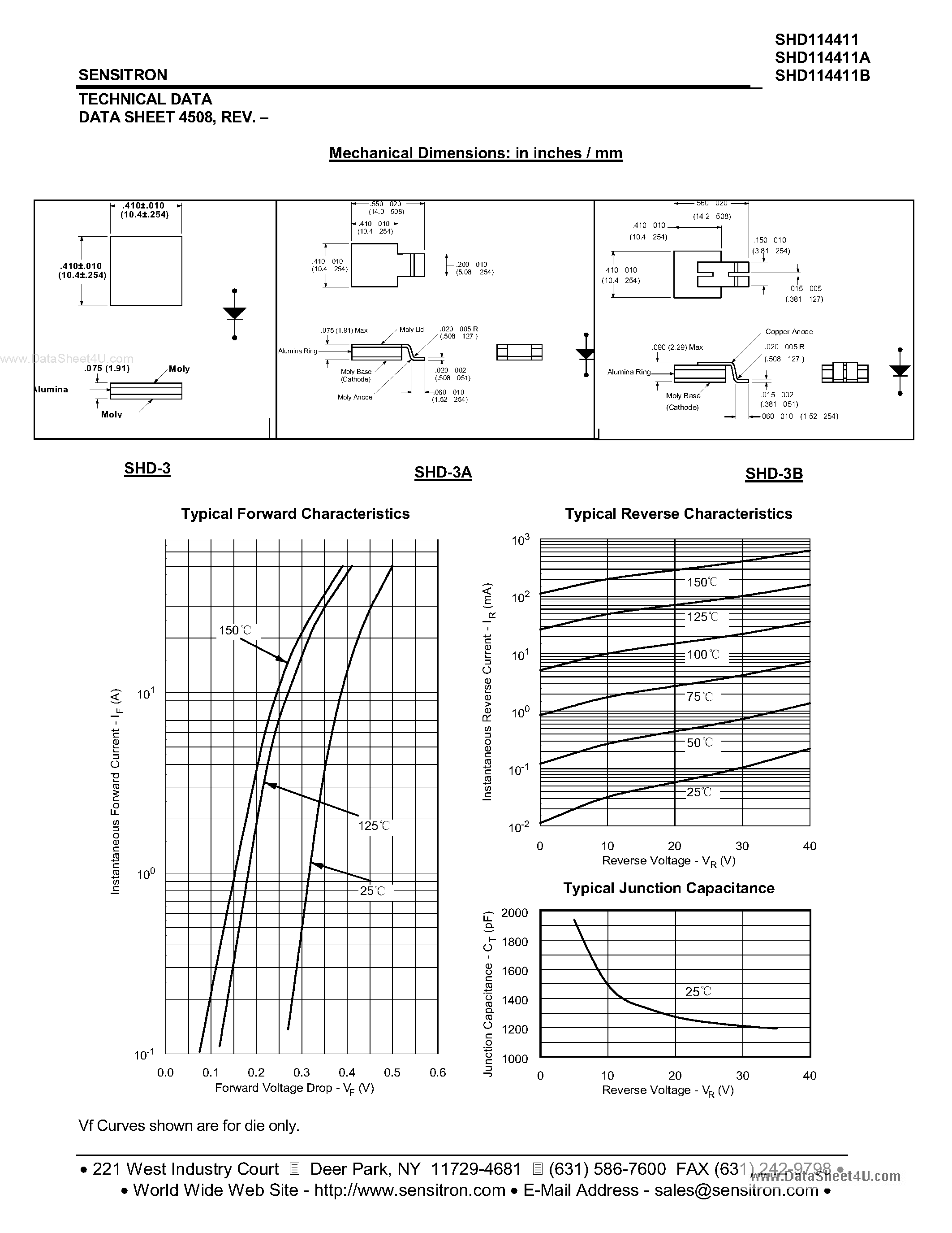 Datasheet SHD114411 page 2 Datasheet SHD114411 - POWER SCHOTTKY RECTIFIER page 2