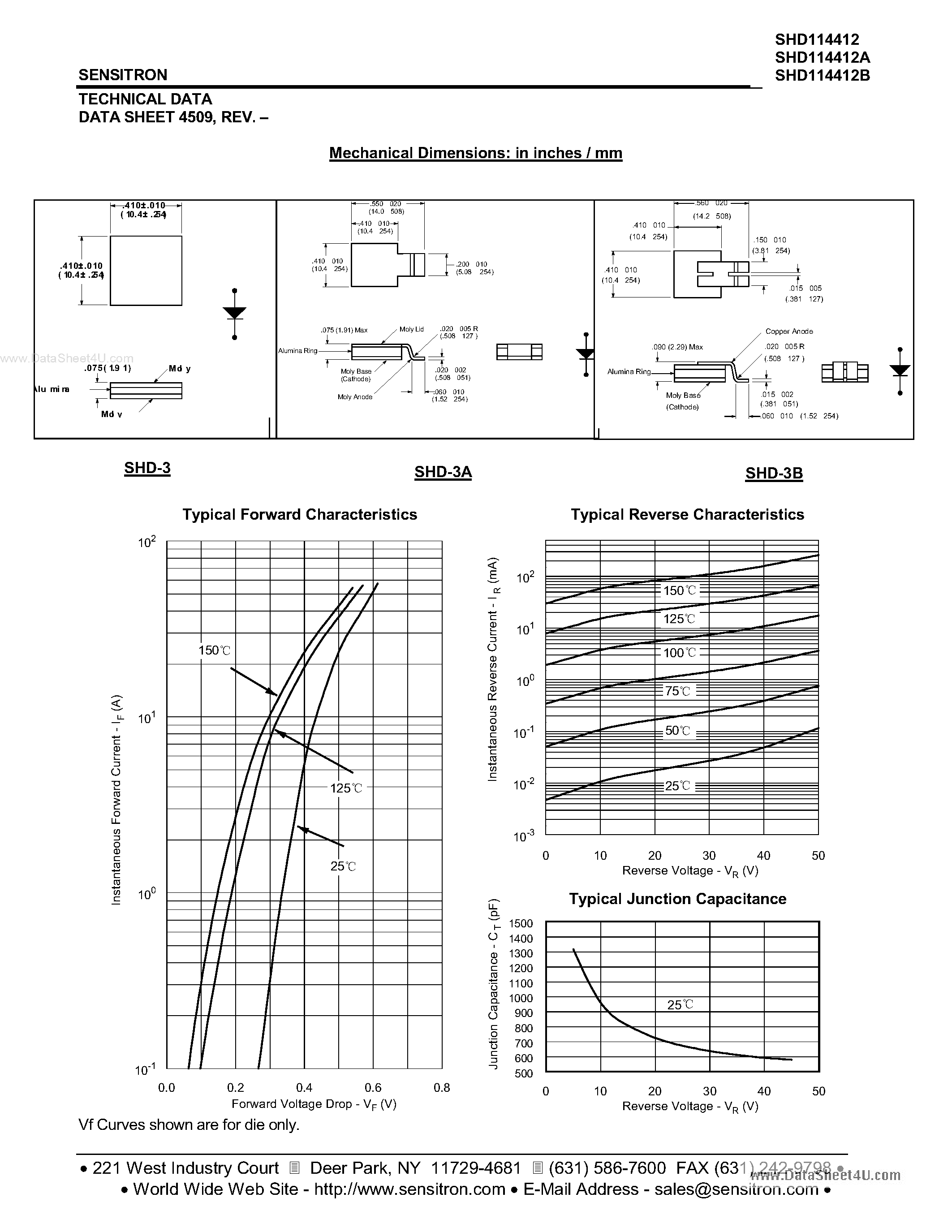 Datasheet SHD114412 page 2 Datasheet SHD114412 - POWER SCHOTTKY RECTIFIER page 2