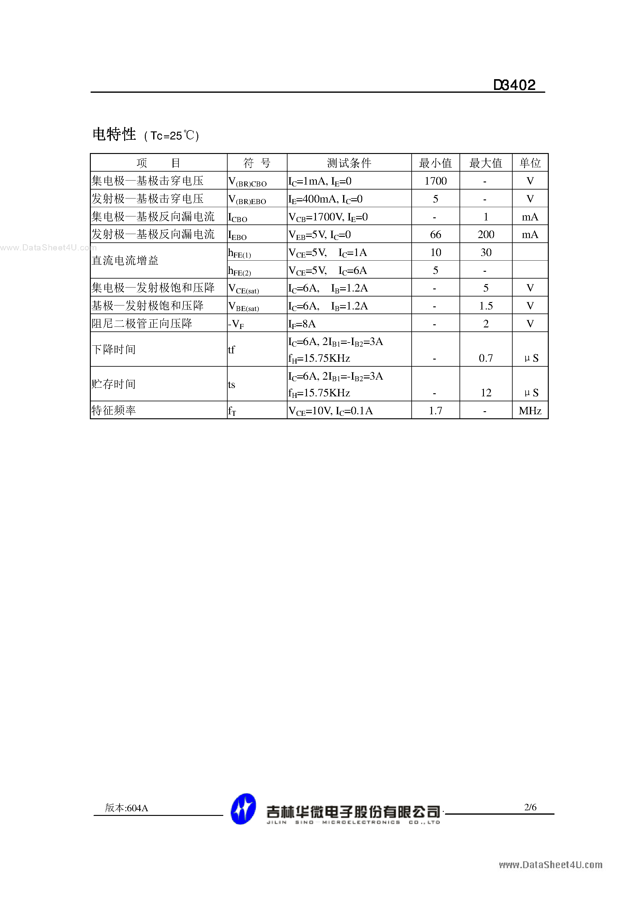 Даташит D3402 - D3402 страница 2