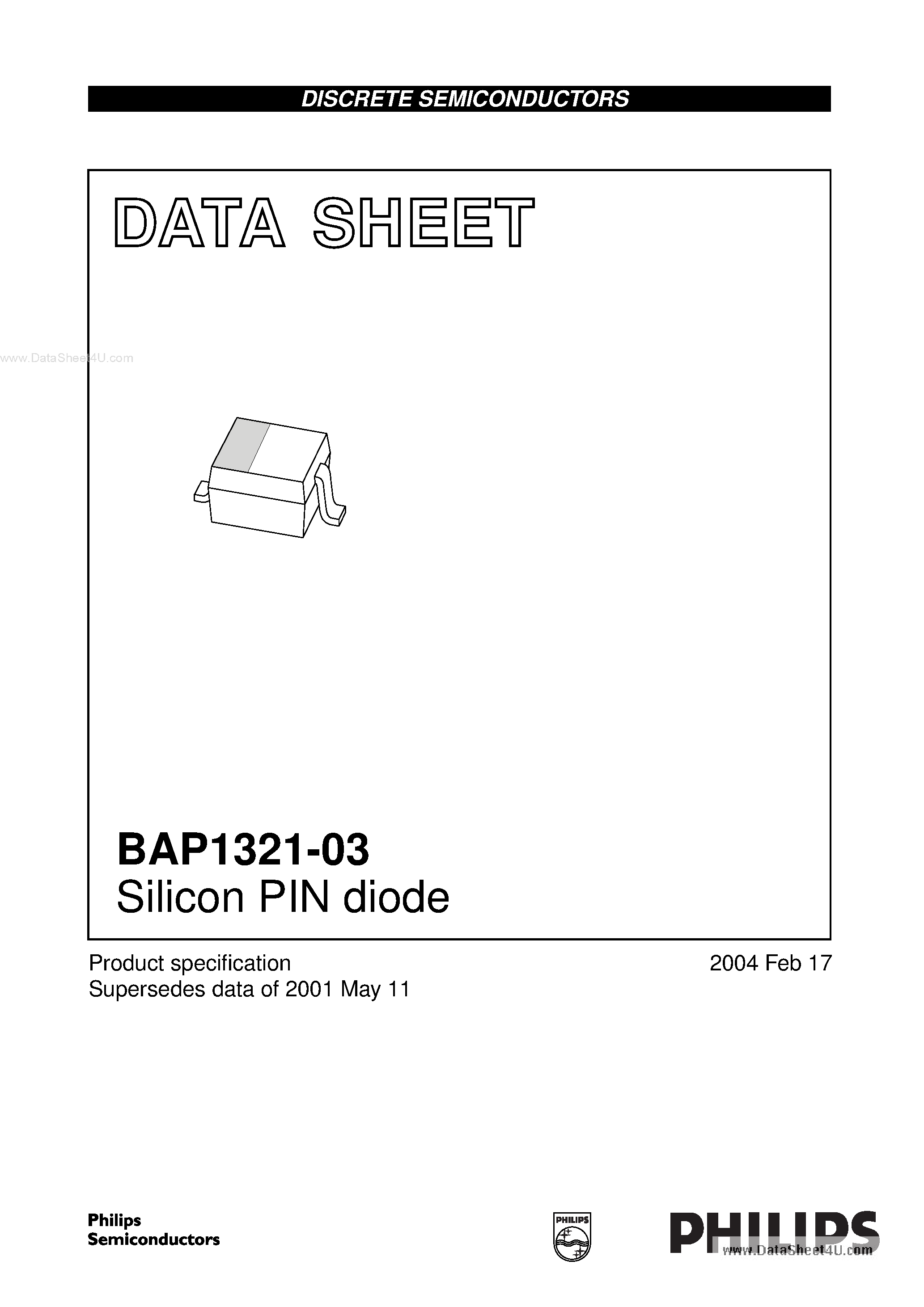 Datasheet BAP1321-03 - Silicon PIN diode page 1