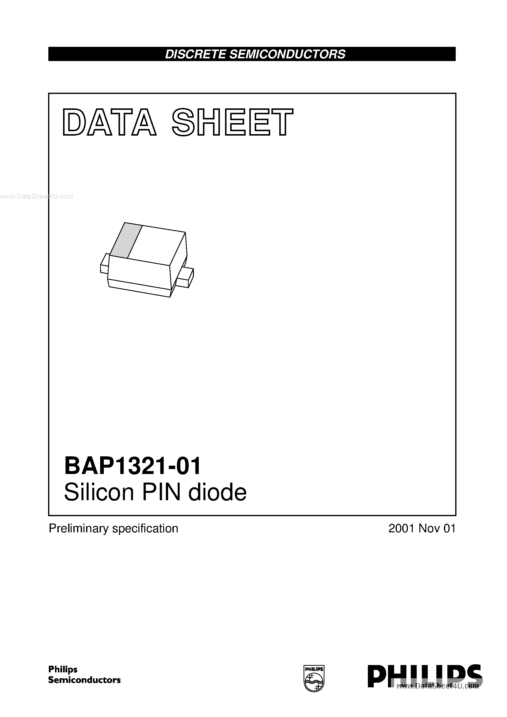 Datasheet BAP1321-01 page 1 Datasheet BAP1321-01 - Silicon PIN diode page 1