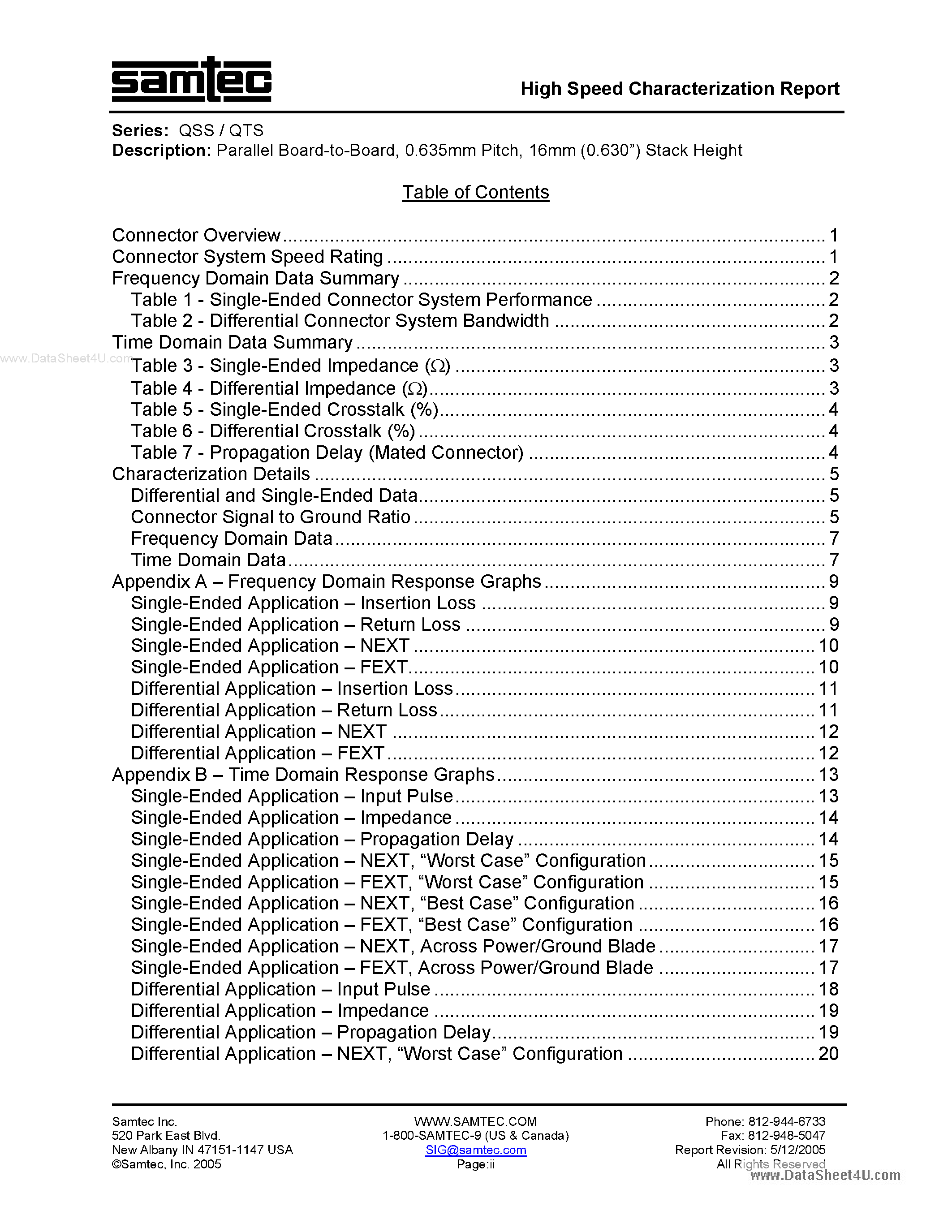 Datasheet QTS-025-04-L-D-A - High Speed Characterization page 2