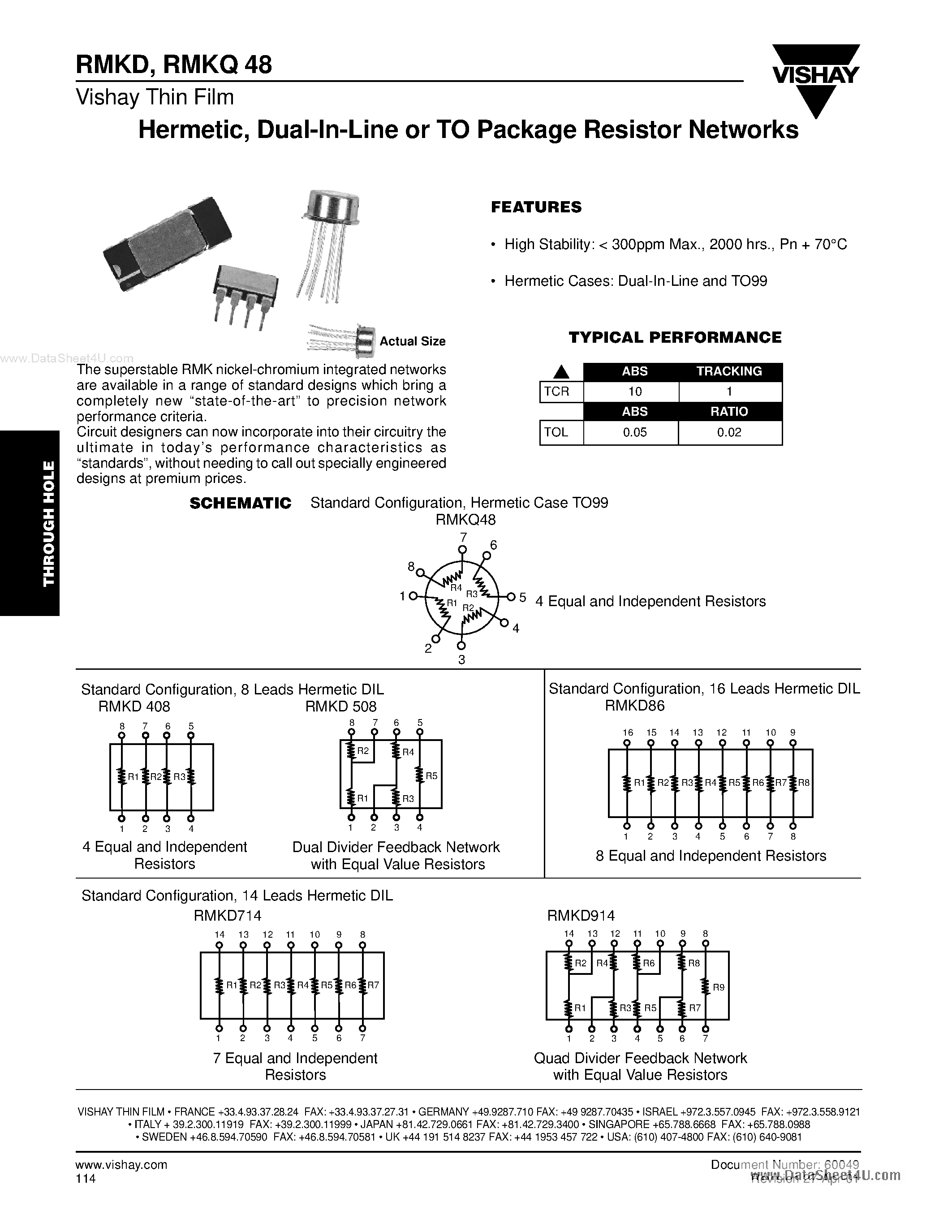 Даташит на микросхему RMKD страница 1 Даташит RMKD - Dual-in-line Hermetic Standard страница 1