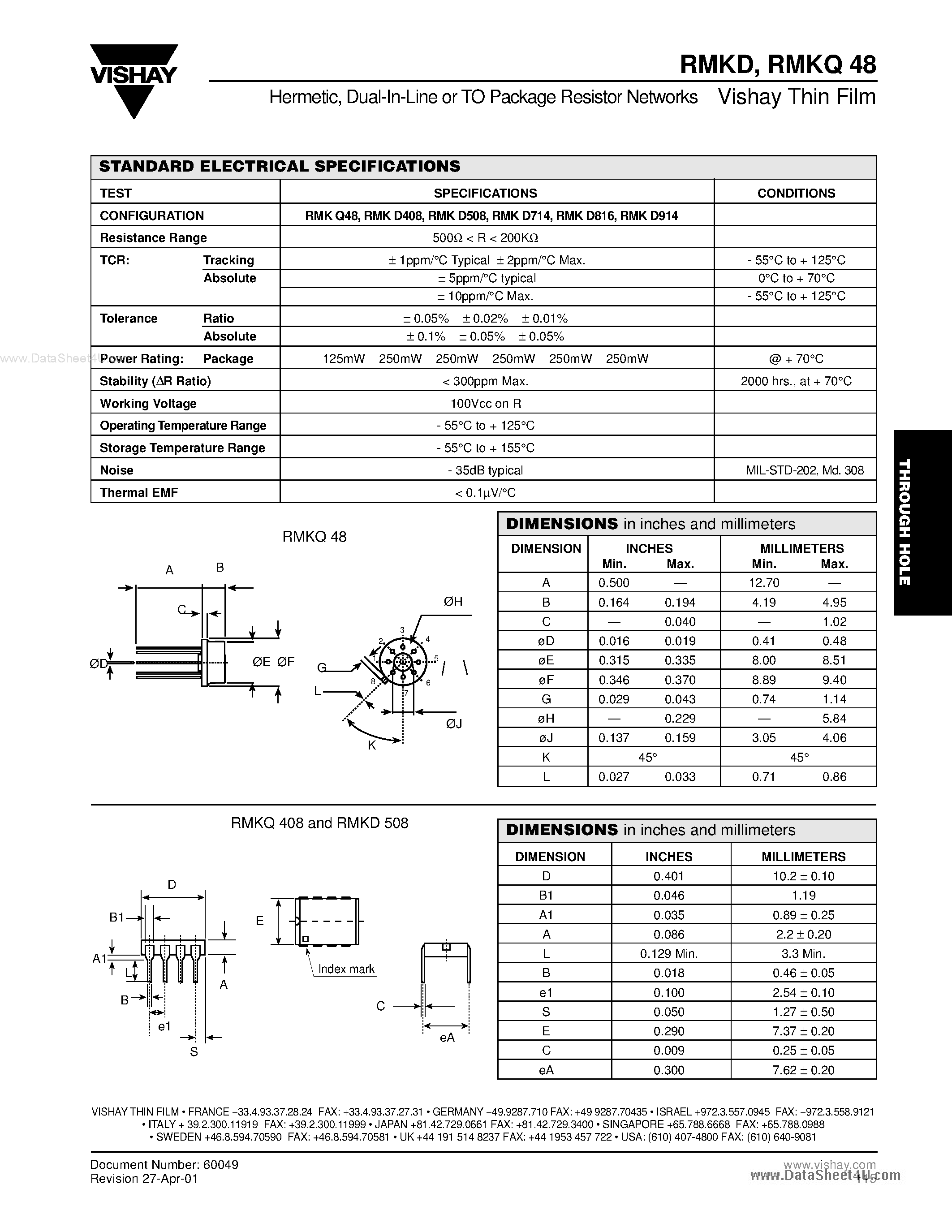Даташит на микросхему RMKD страница 2 Даташит RMKD - Dual-in-line Hermetic Standard страница 2
