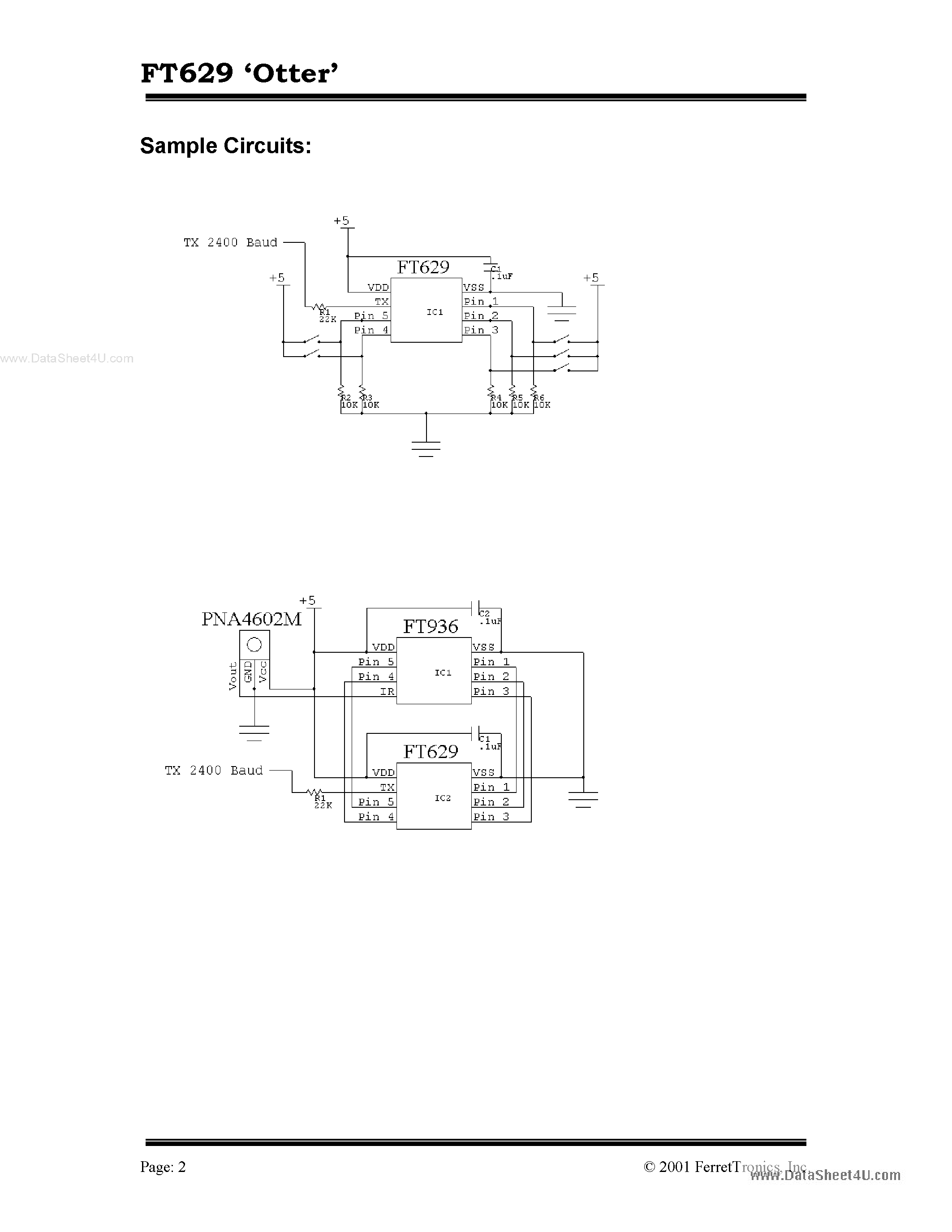 Даташит FT629 - Switch Detection Chip страница 2