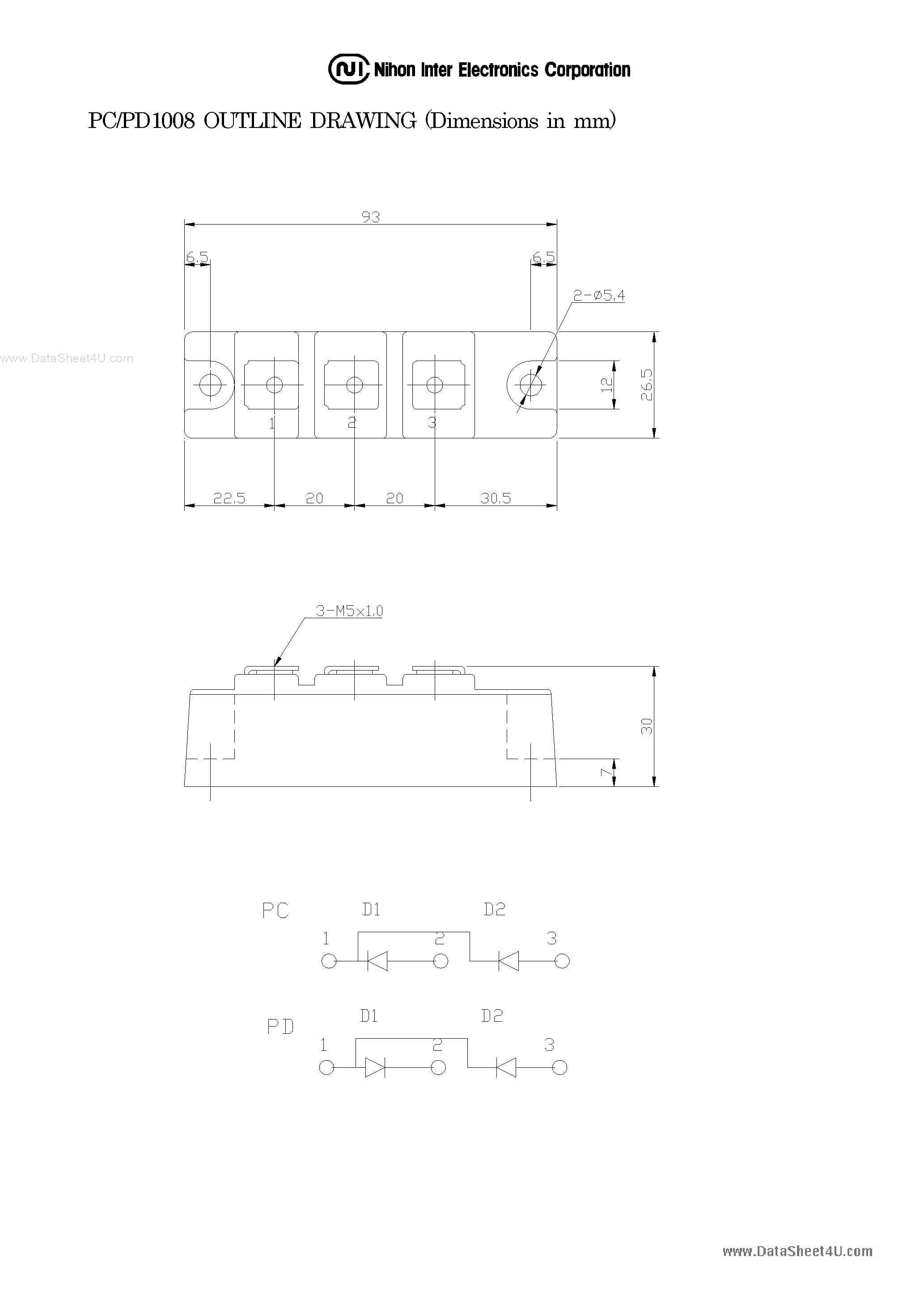Datasheet PD1008 page 2 Datasheet PD1008 - DIODE MODULE page 2