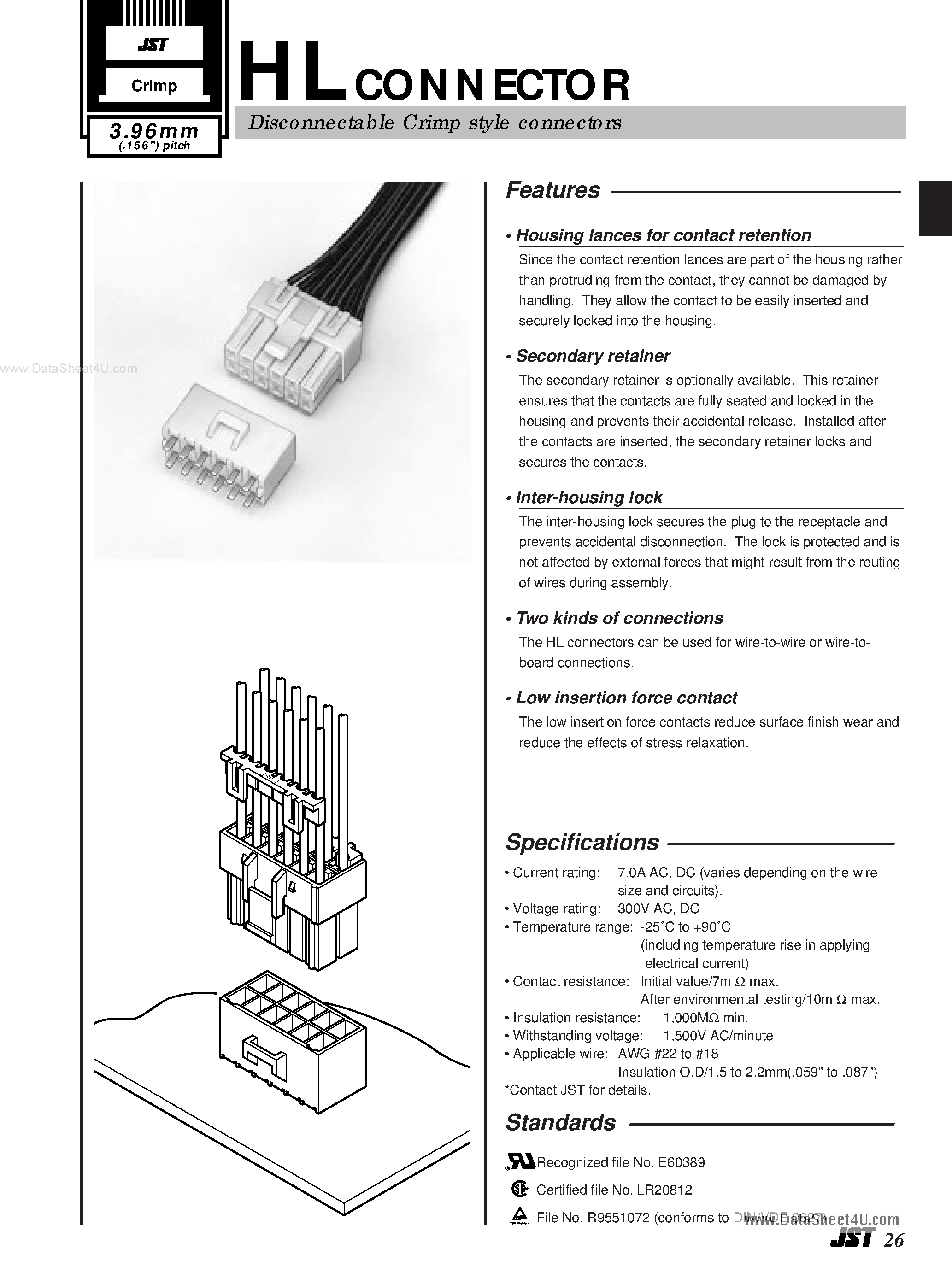 Datasheet B12P-HL-A - CONNECTOR page 1